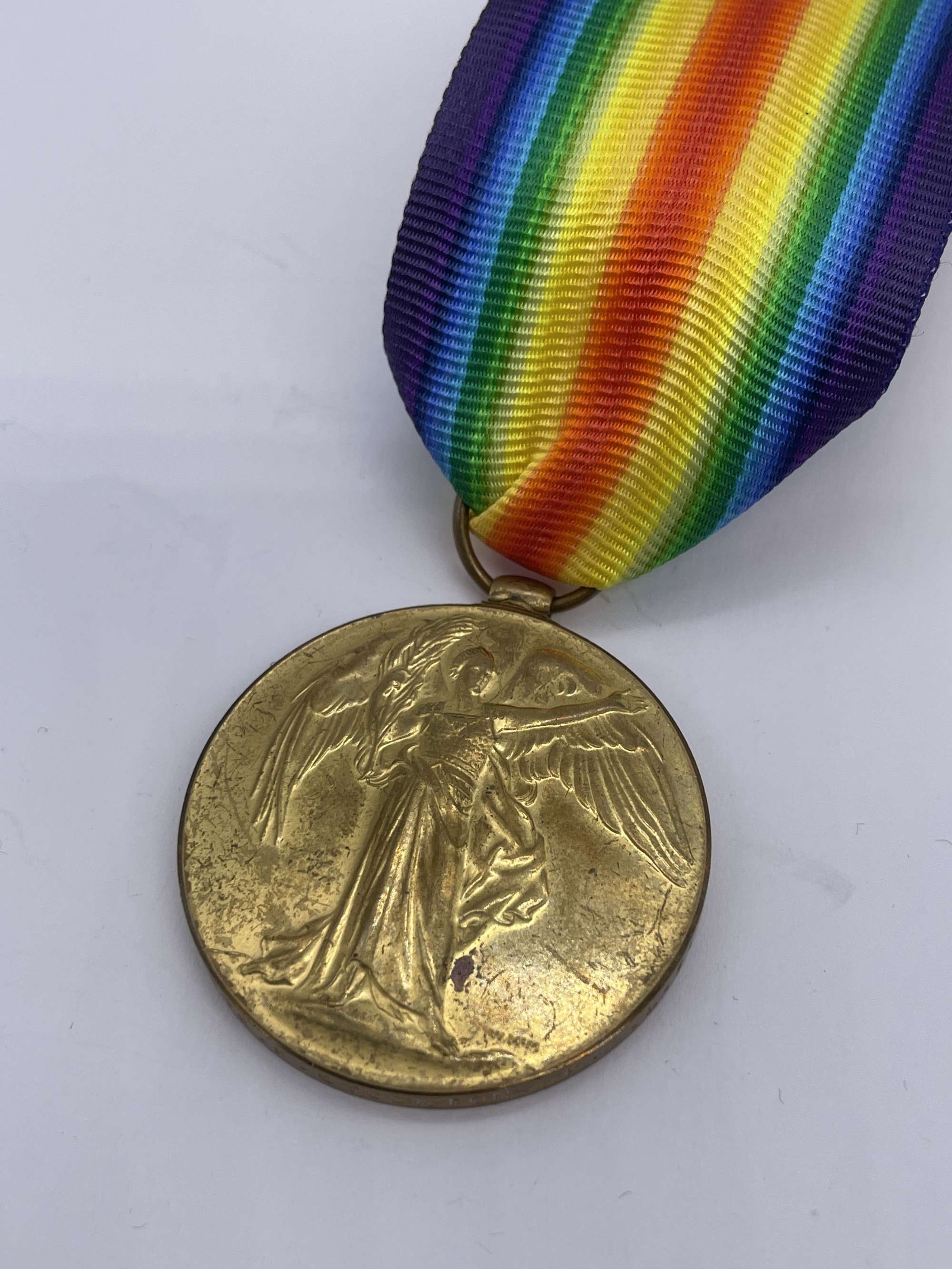 Original World War One Victory Medal, Pte Stockton, Kings Shropshire L. I., Killed in Acti