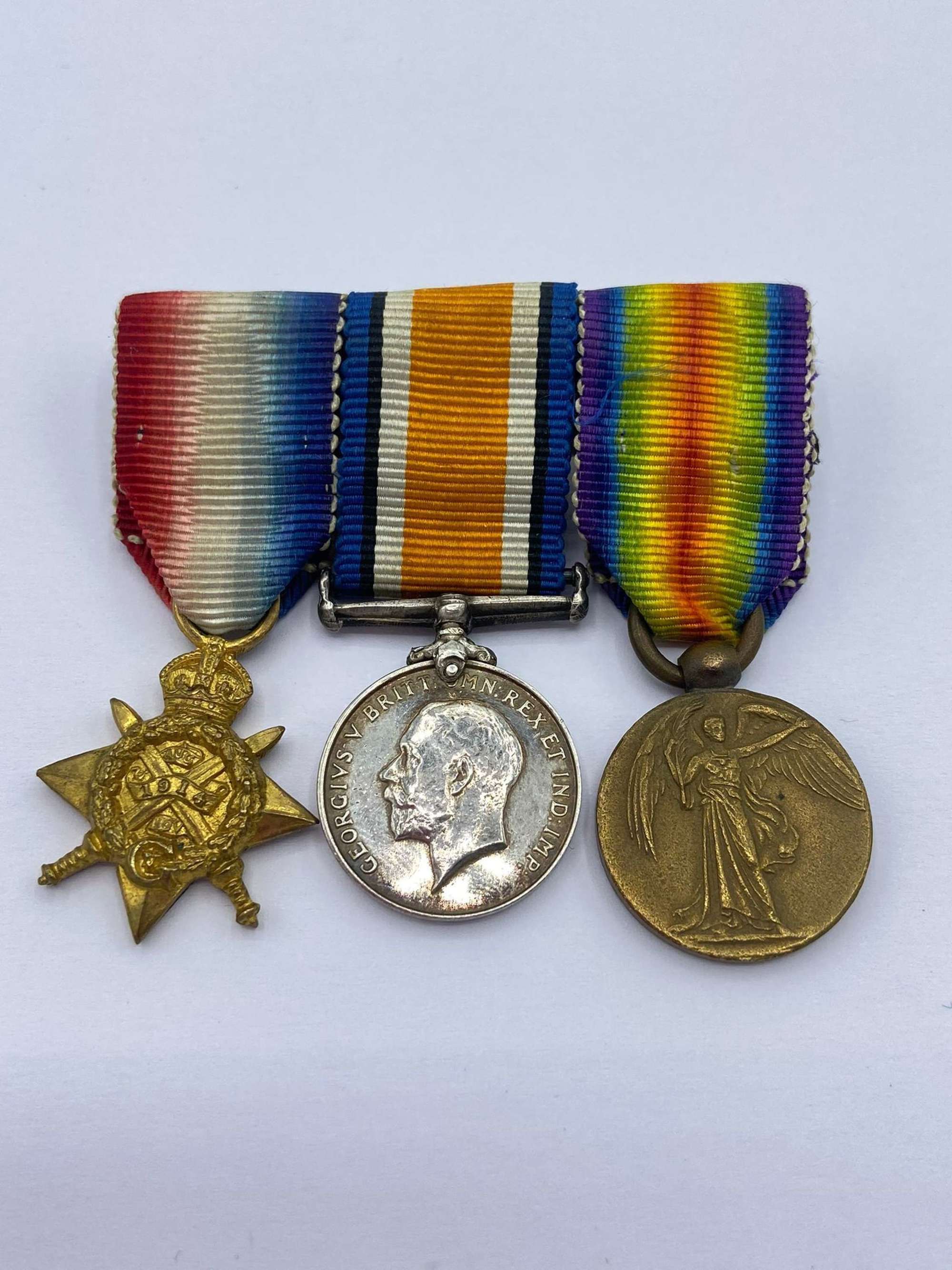 WW1 Miniature Medal Trio 1914-15 Star, Victory Medal & War Medal