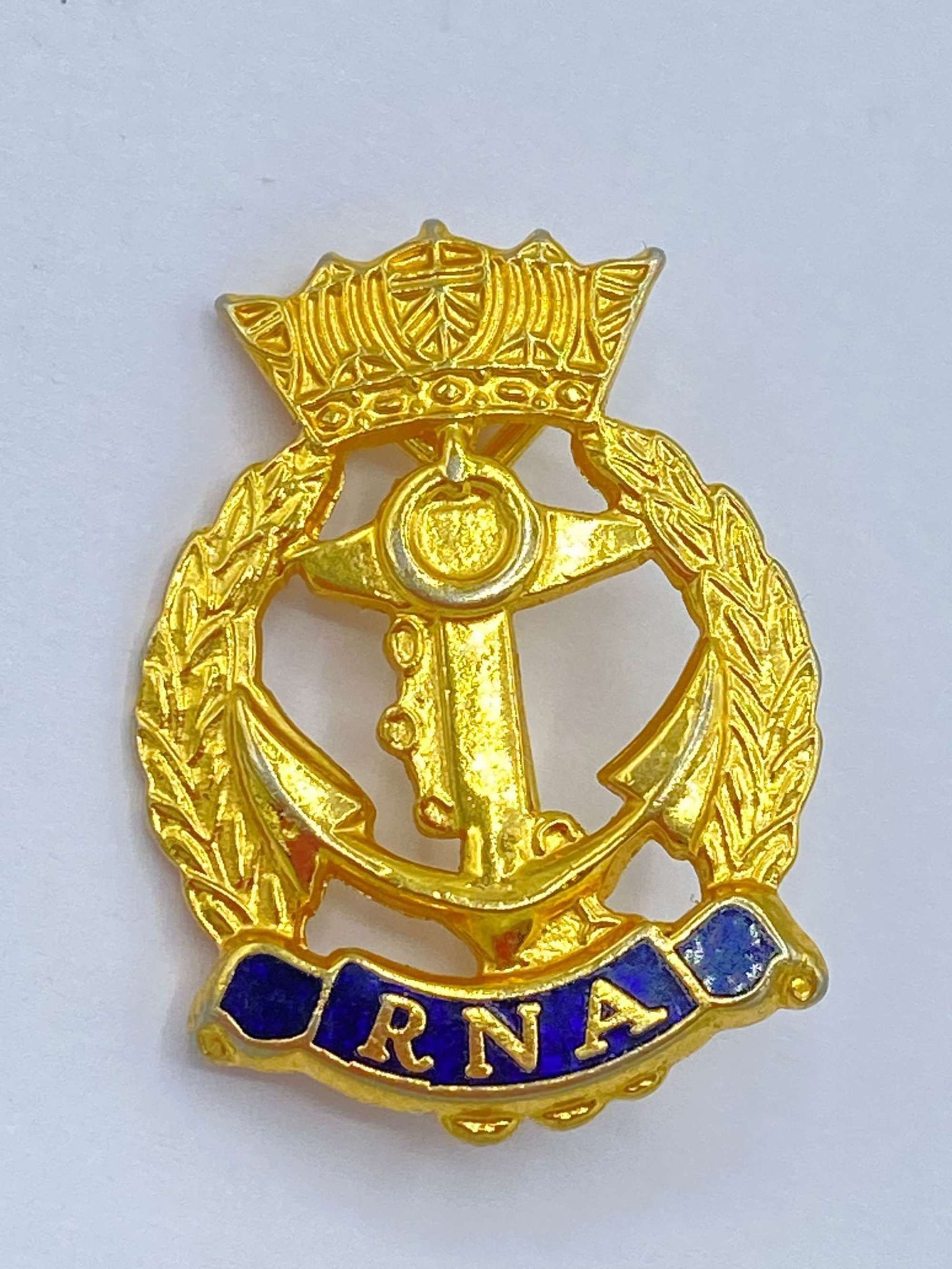 WW2 British Royal Navy Association RNA Enamel & Gold Sweetheart Badge