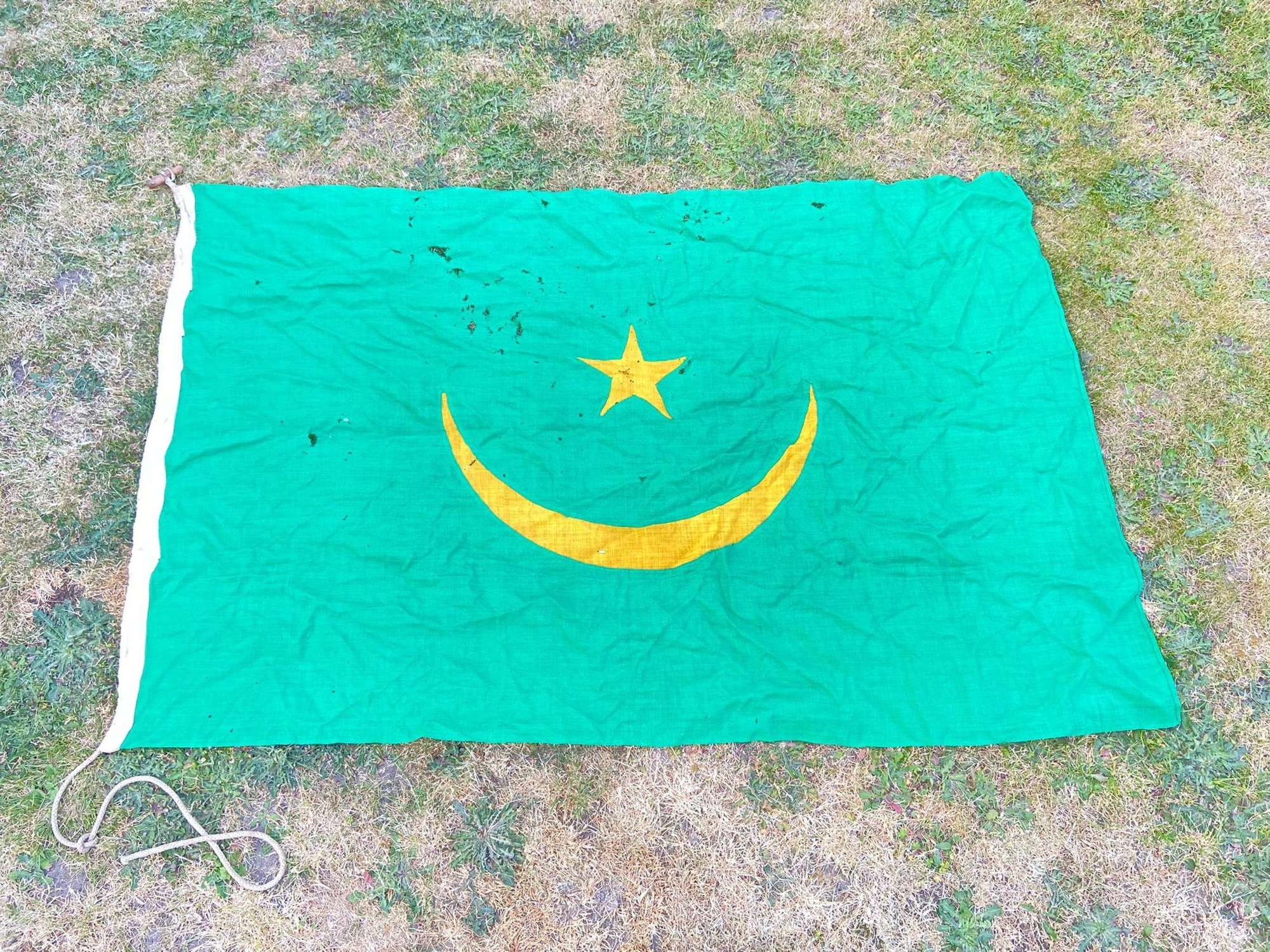 Rare Vintage 1960s National flag of Islamic republic of Mauritania