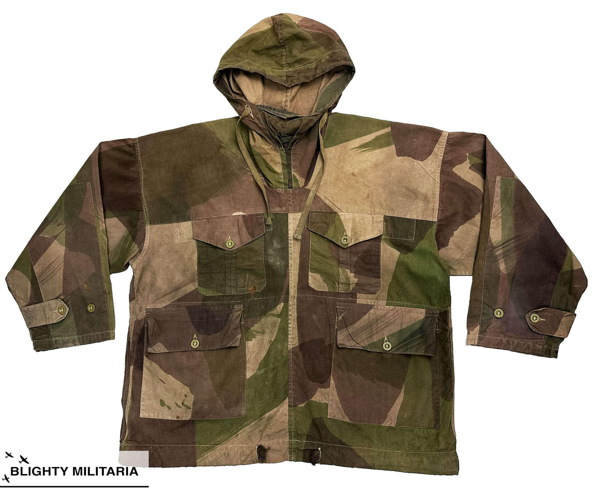 Original 1944 Dated British Army Camouflage Windproof Smock