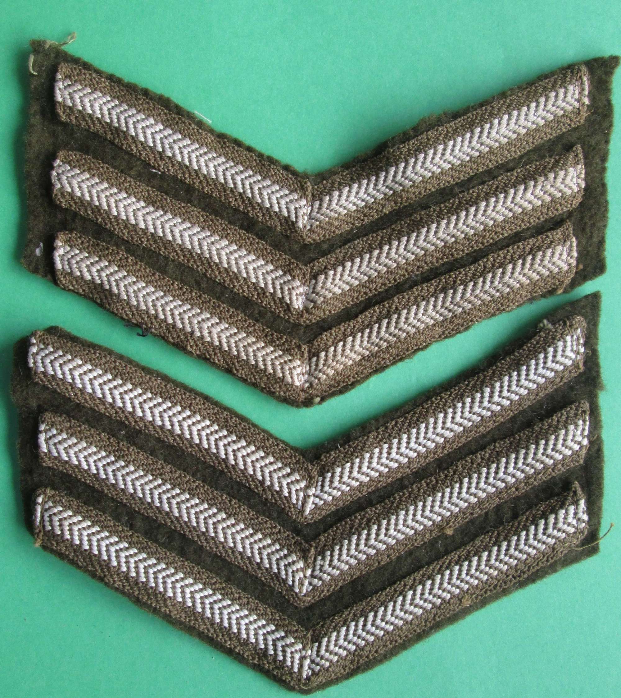 TWO ARMY SGTS RANK STRIPES