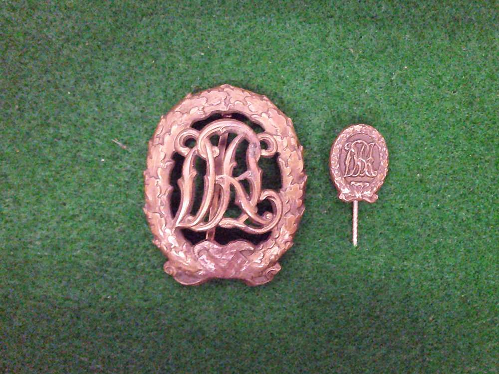 ORIGINAL DRA / GERMAN 'SPORTS BADGE' BRONZE pre 1933 WW1 Period