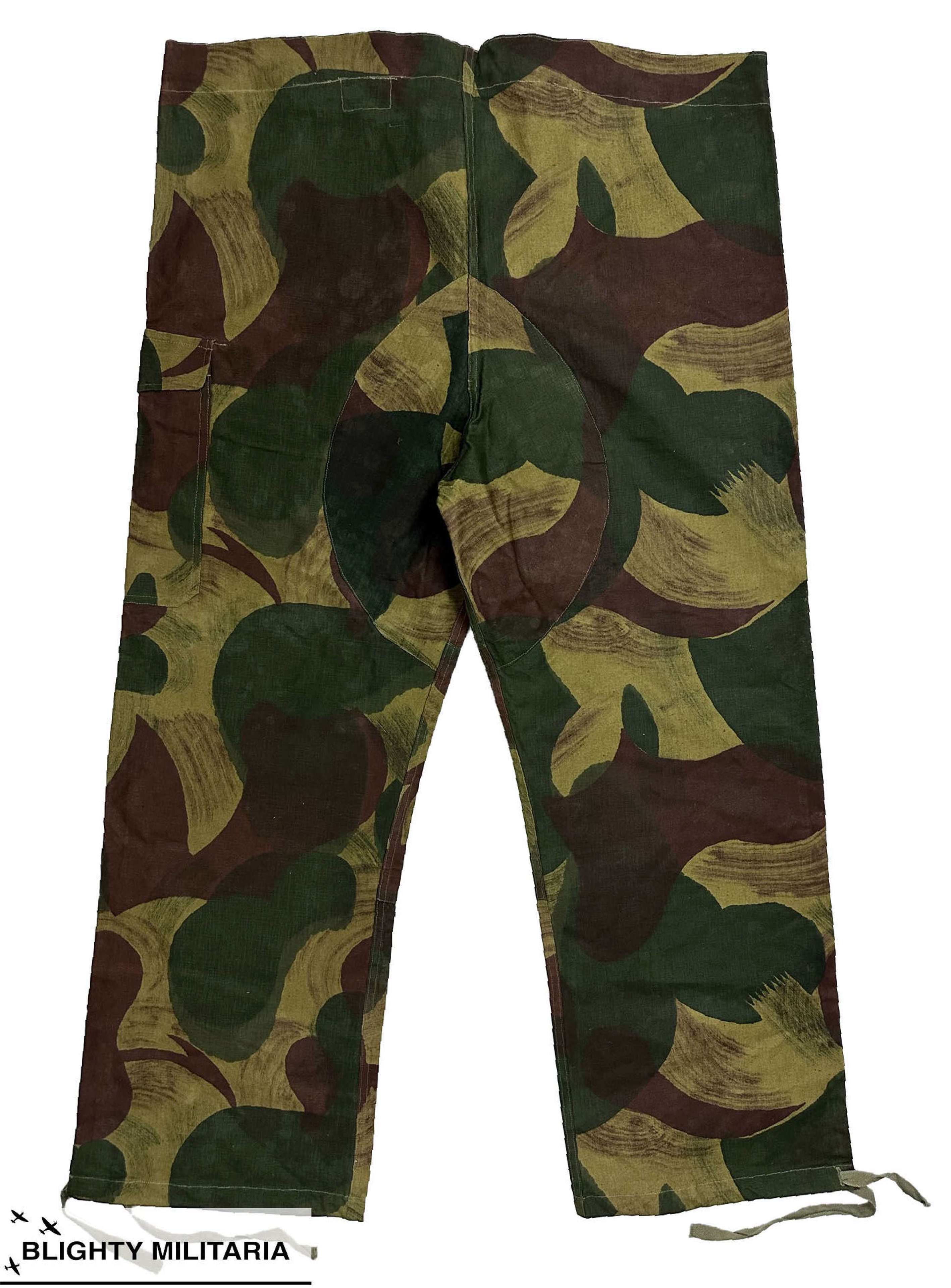 Original 1955 Dated Belgian Army Brushstroke Camouflage Trousers 
