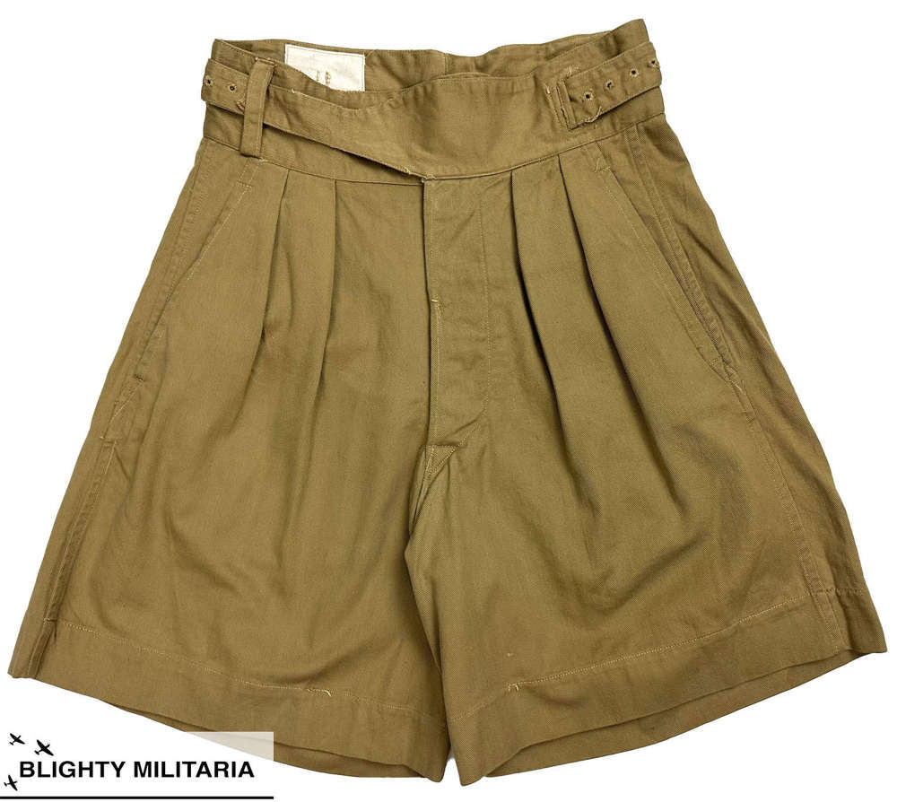 Original 1950s British Army 1950 Pattern Khaki Drill Shorts