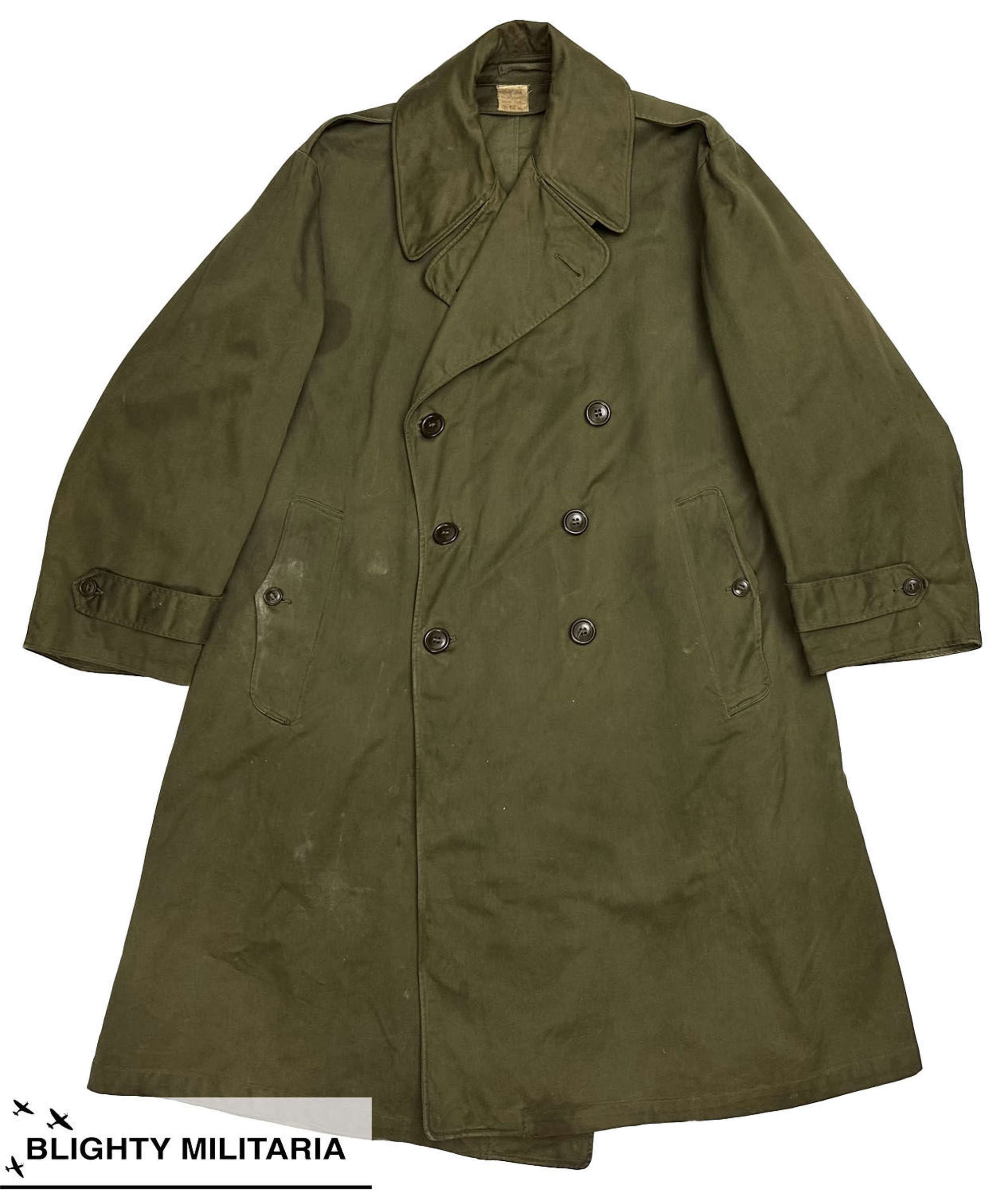 Original 1946 Dated American Army Raincoat - Size Short Large