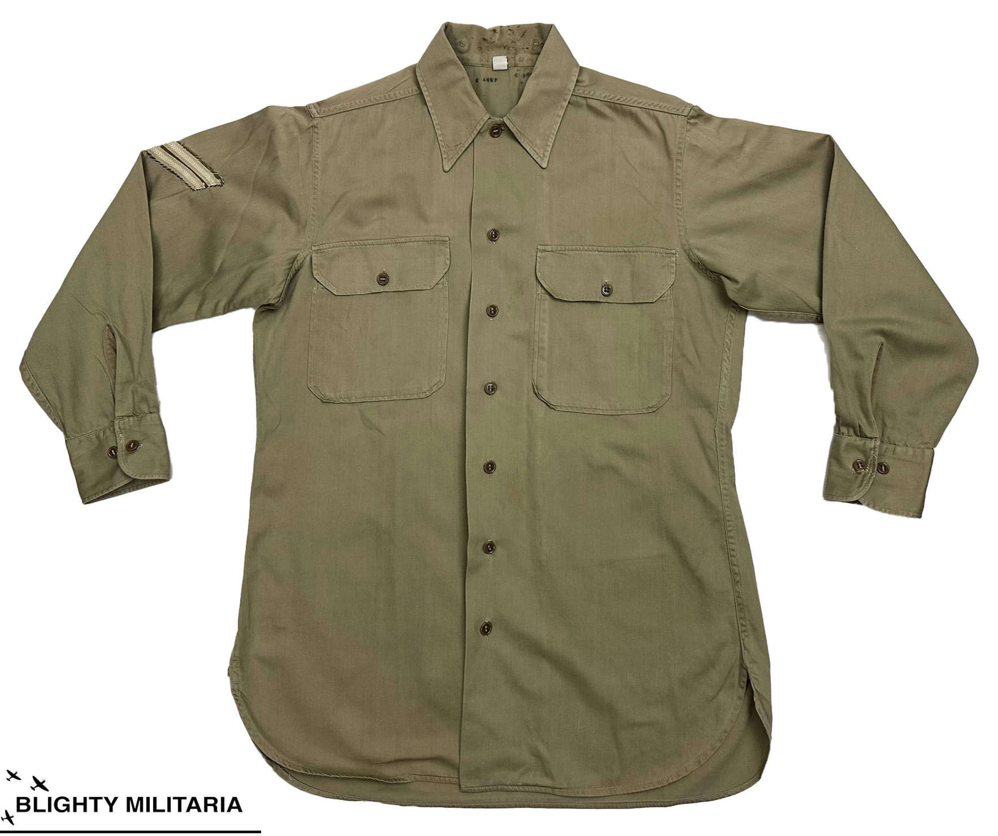 Original WW2 US Army Enlisted Men's Summer Shirt - RAF History