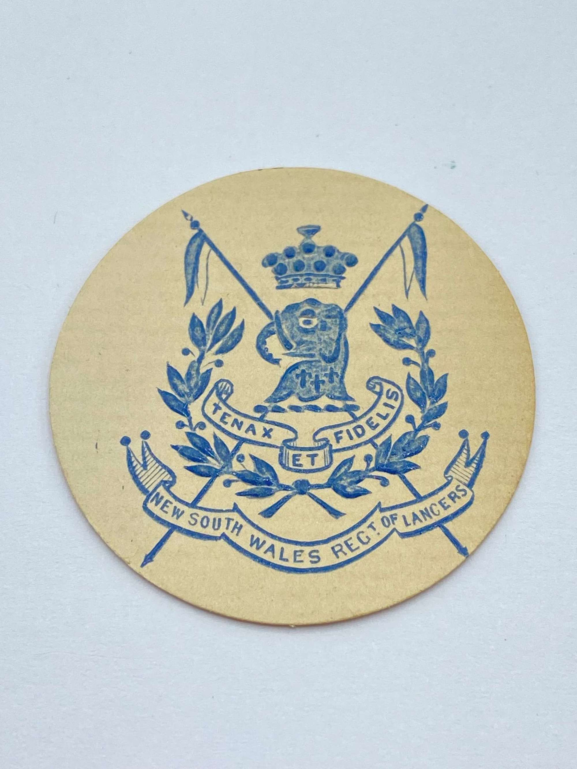 WW1 1st/15th Royal New South Wales Lancers Embossed Crest Letter Head