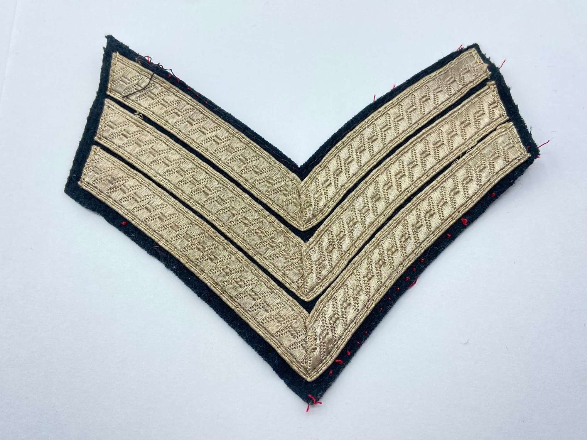 WW2 Period Unknown Single Sergeants Stripes Rank Patch Insignia