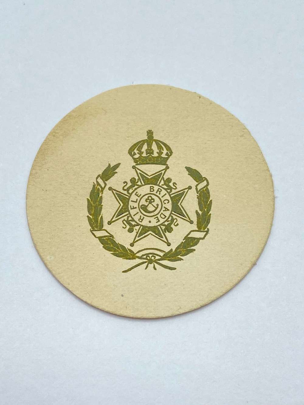 WW1 Rifle Brigade The Prince Consort's Own Embossed Crest Letter Head