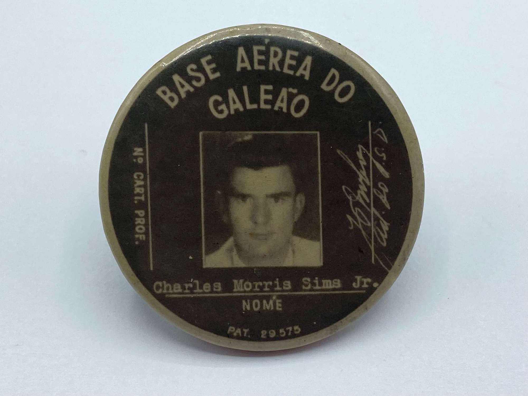 WW2 Brazilian Airforce Galeão Air Base (BAGL) Personnel Identity Badge
