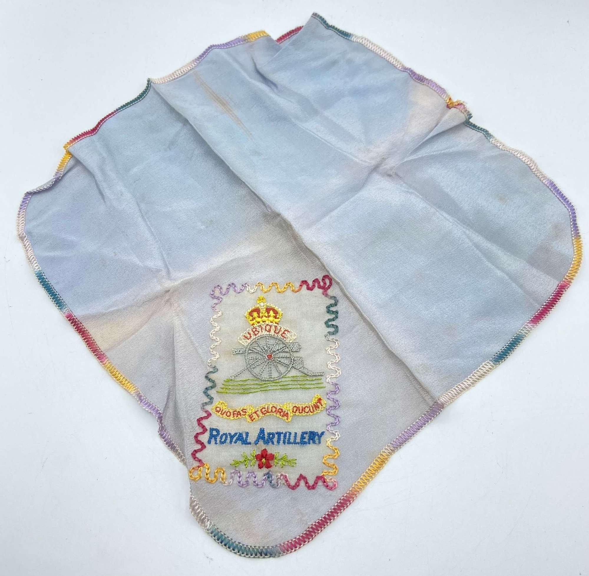WW1 Victory Colours Royal Artillery Sweethearts Handkerchief