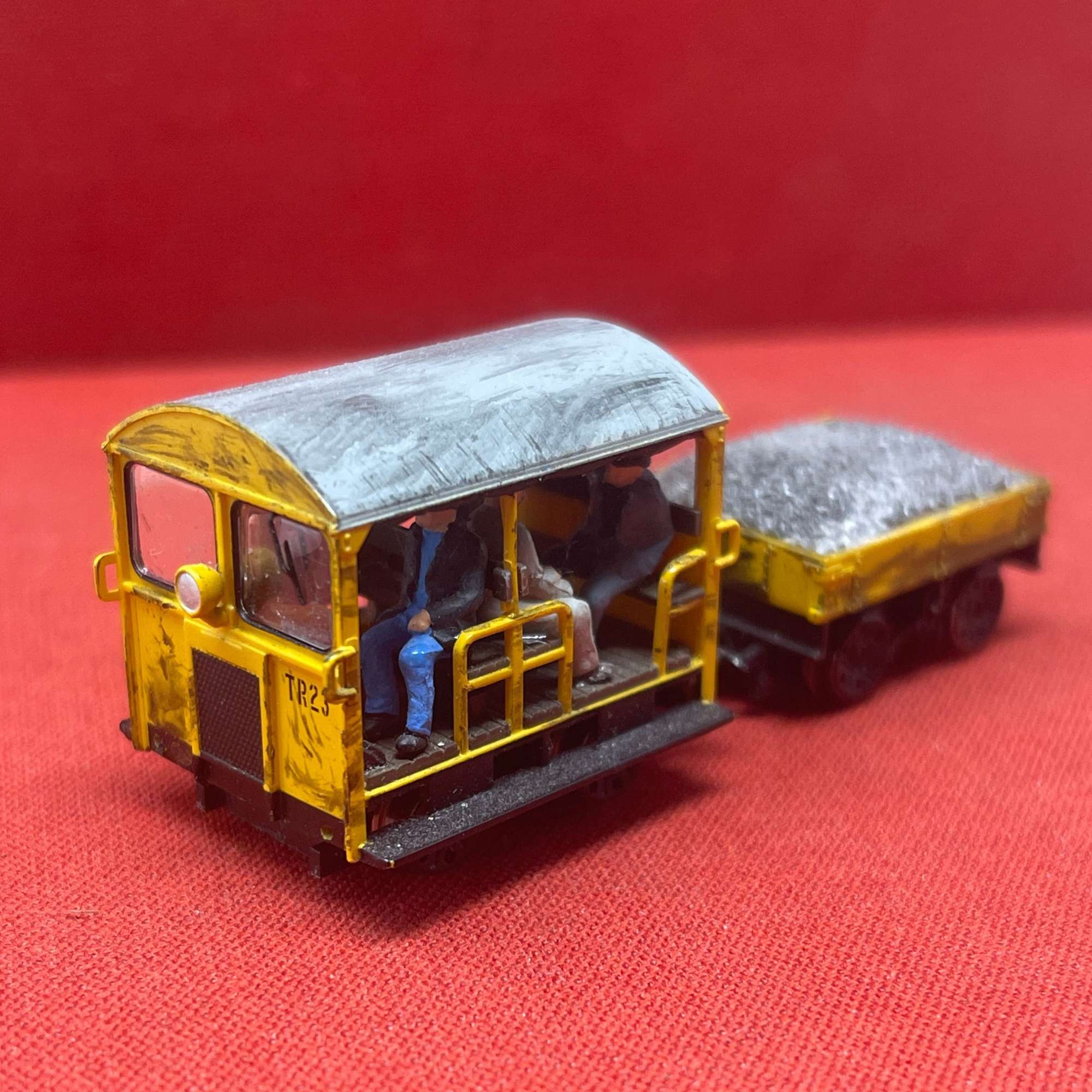 Wickham Type 27 Trolley Car BR Engineers Yellow with Wasp Stripes
