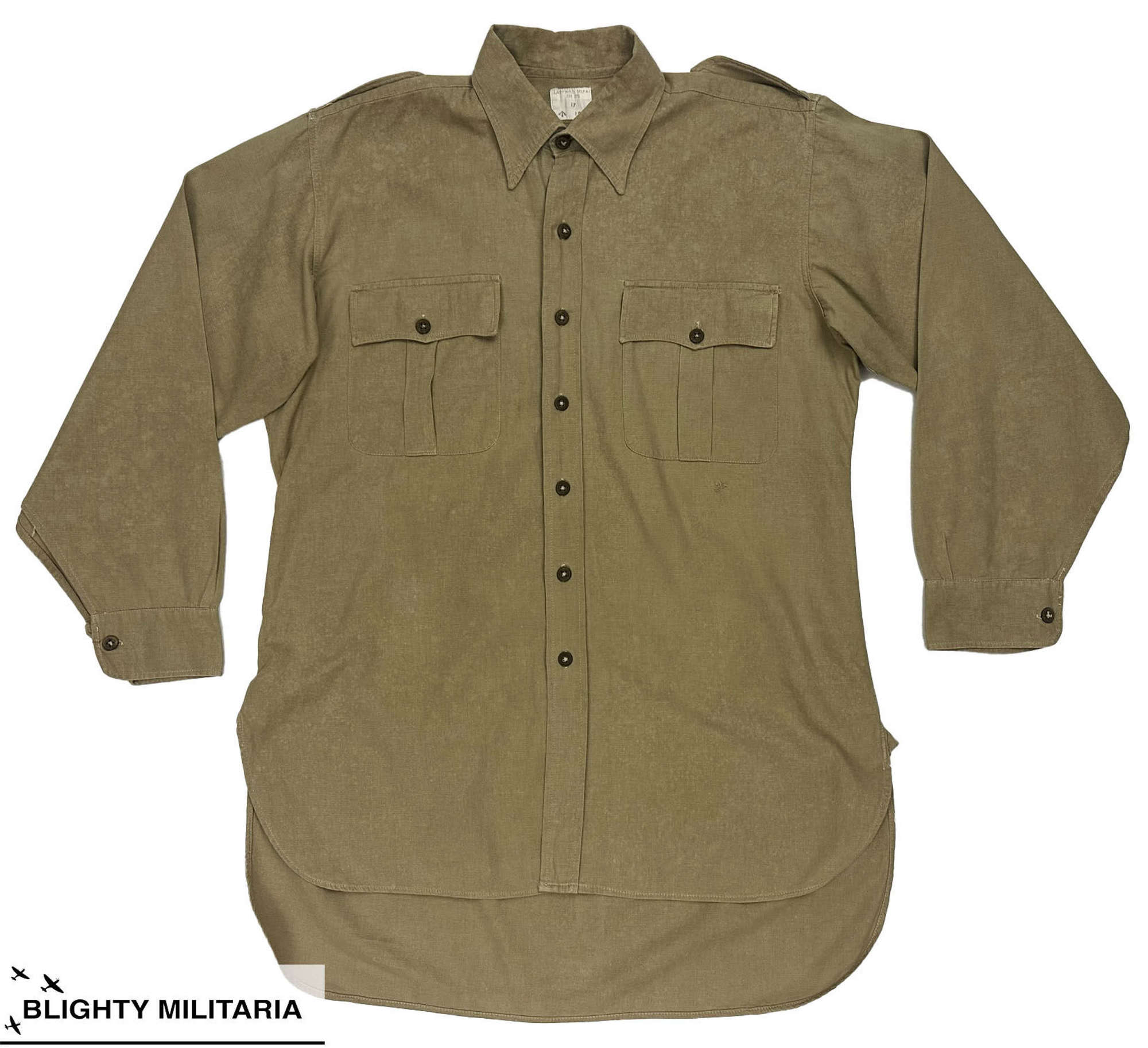 Original 1965 Dated RAF Khaki Drill Shirt - Size 17