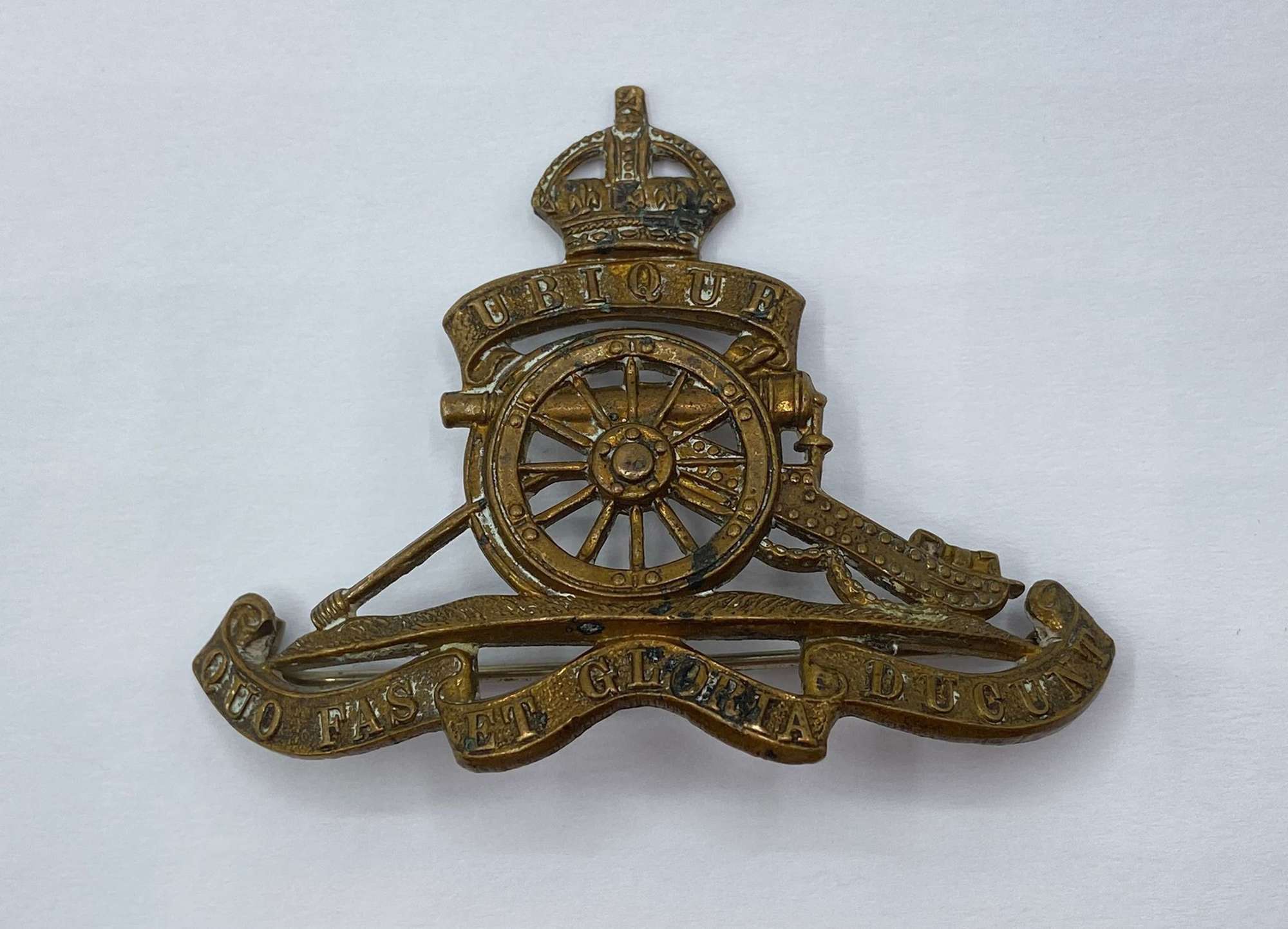 WW2 British Army Royal Artillery Converted Cap Badge Sweetheart Brooch