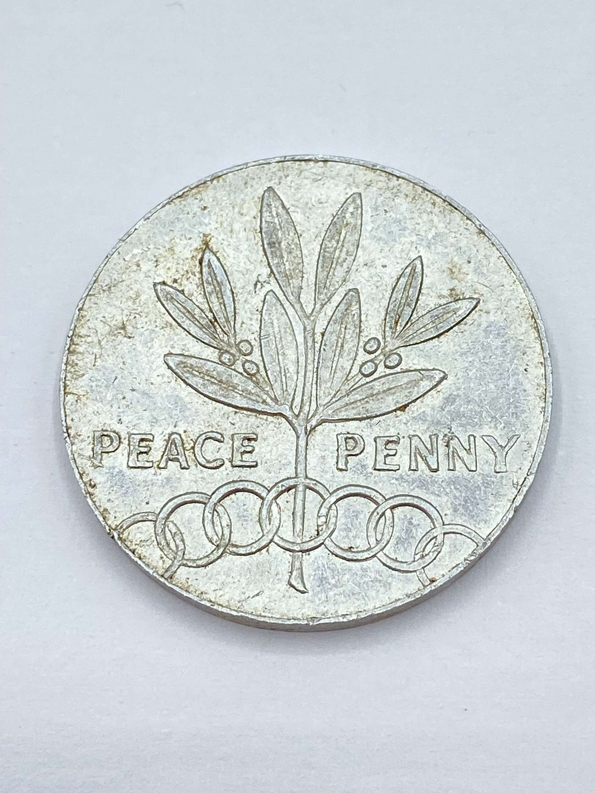 WW2 British Peace Penny, For Peace Defence & Justice Victory Token