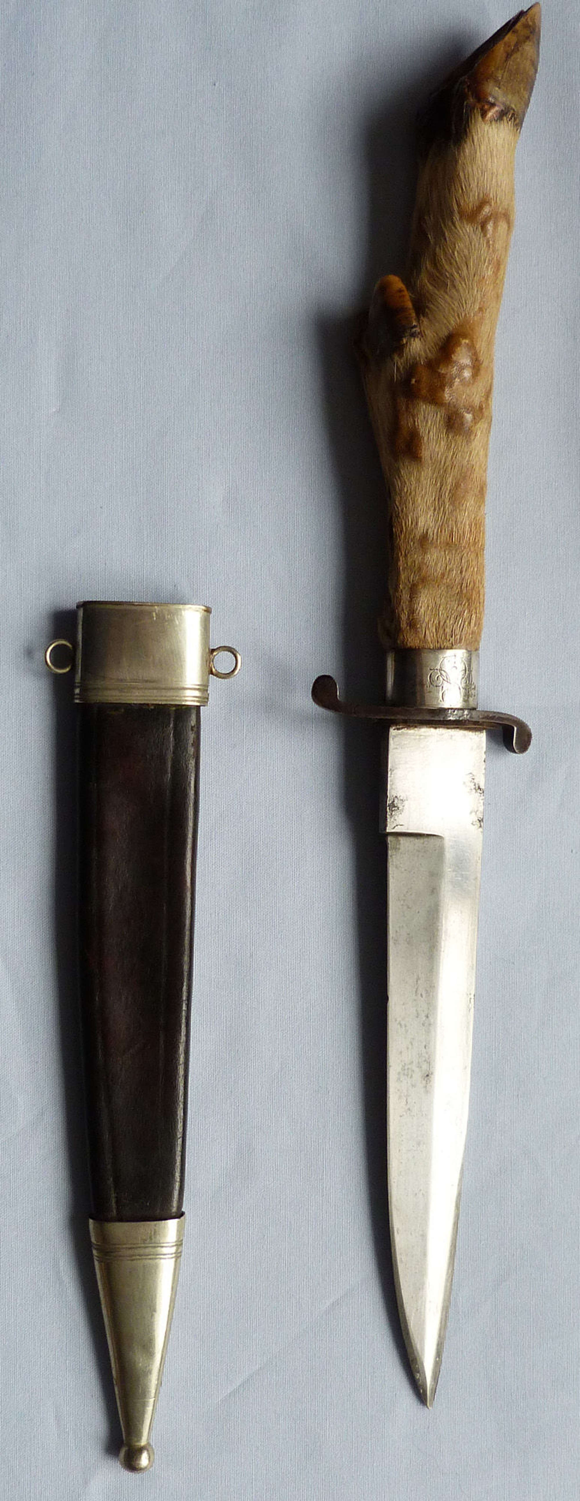 Late-19th Century Swedish Silver-Mounted Hunting Knife