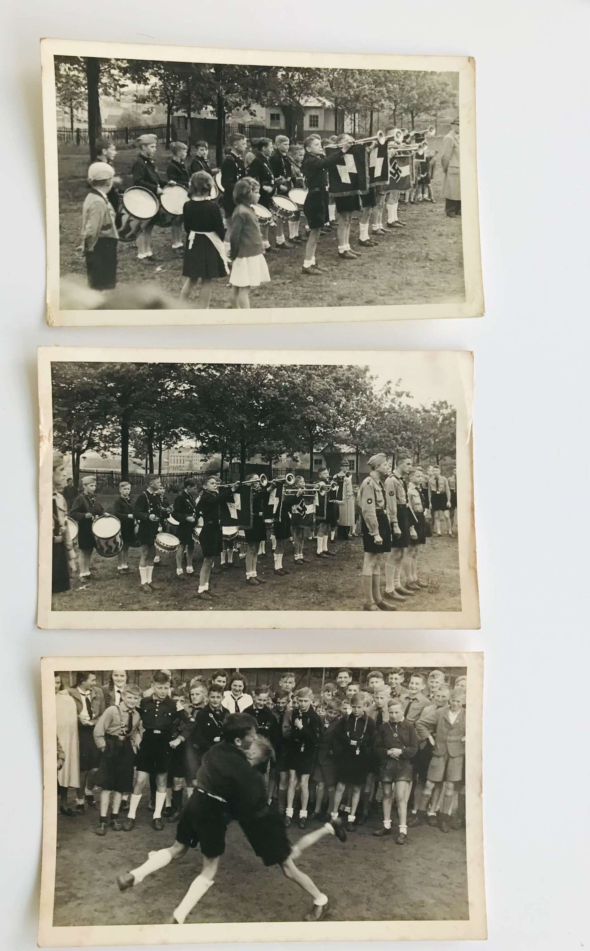 Three postcard sized HJ photos dated 1942