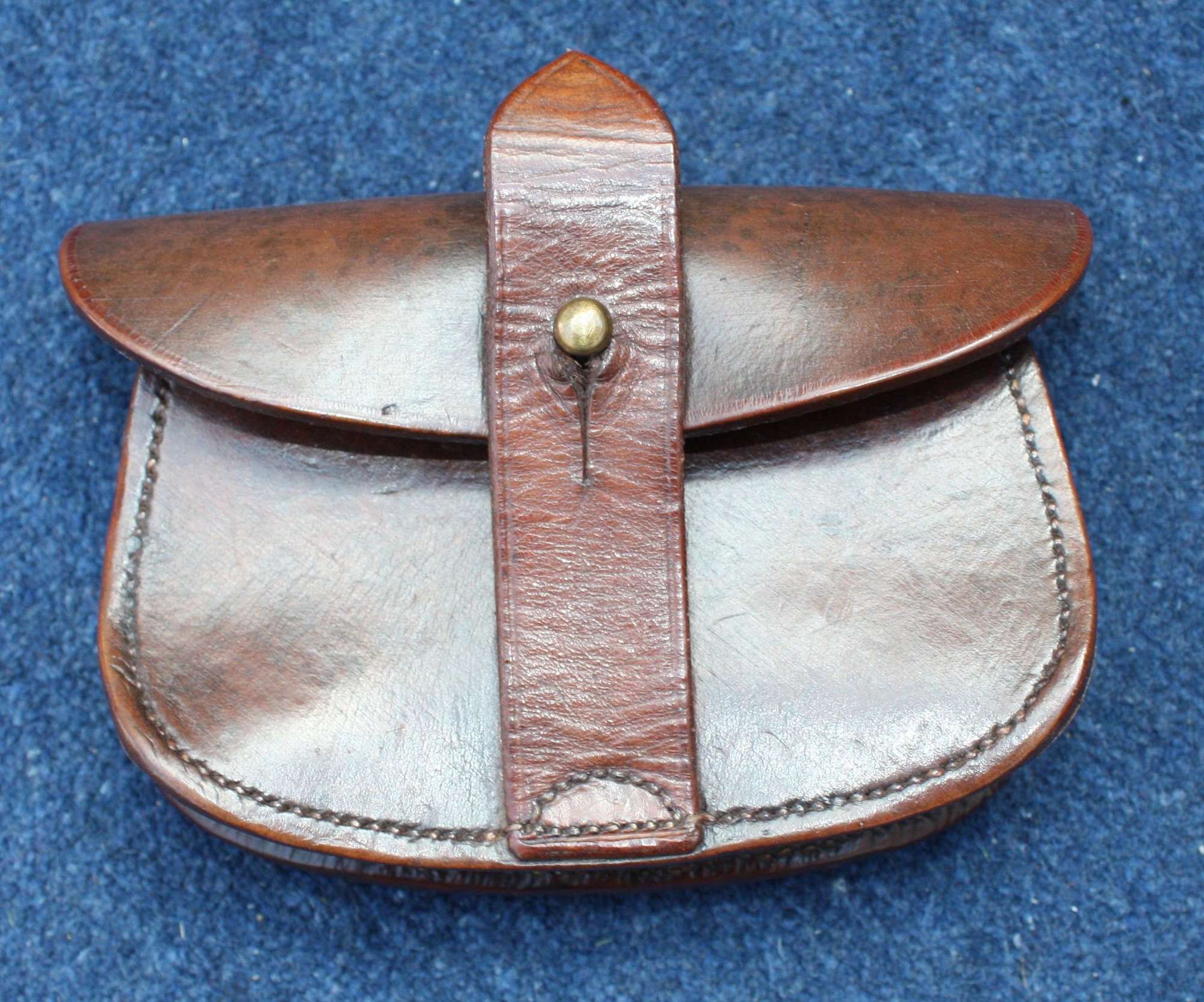 WW1 British Army Officers Leather Sam Browne Ammo Pouch