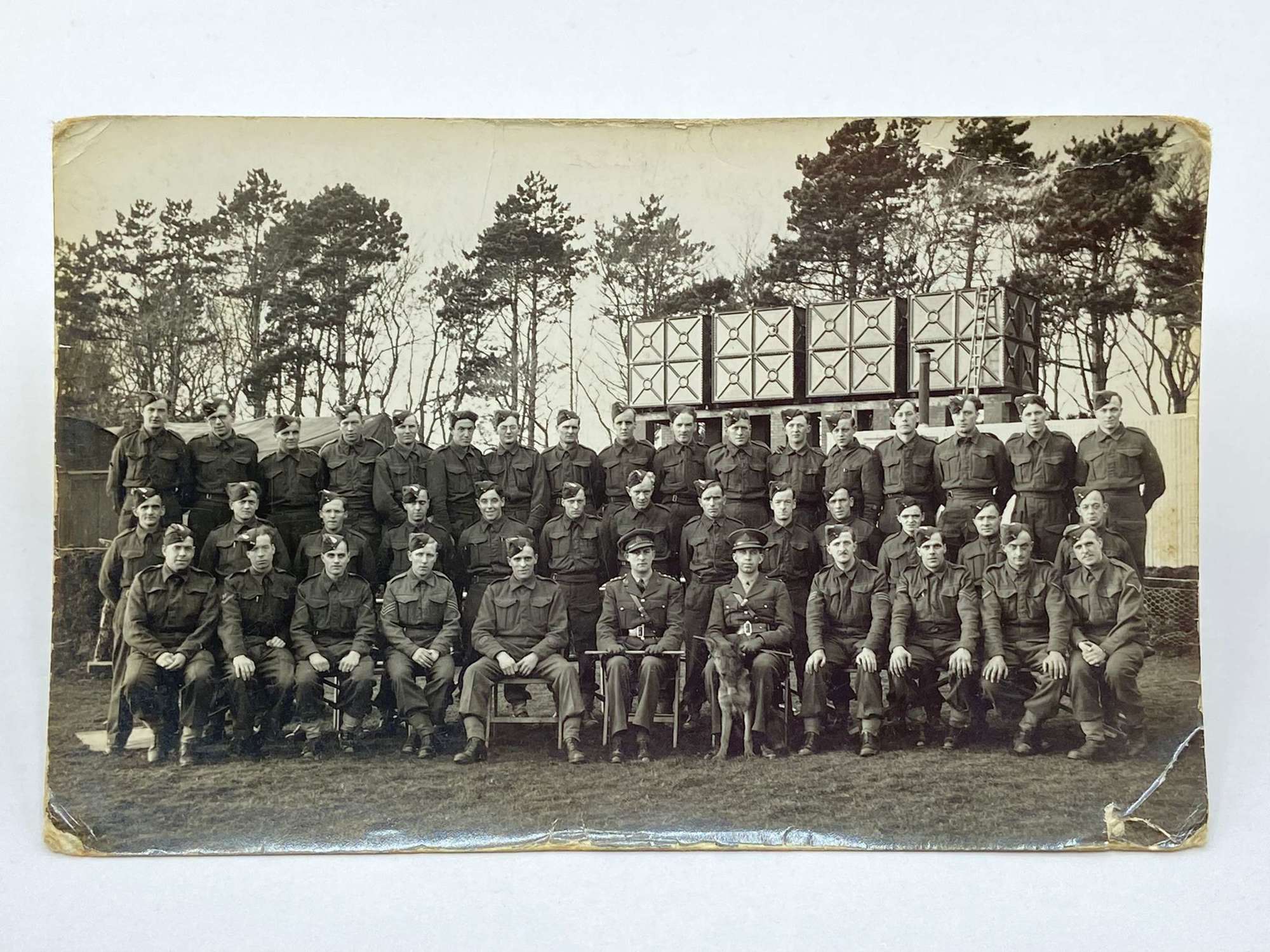 WW2 British Royal Army Ordnance Corps Company Photograph Postcard