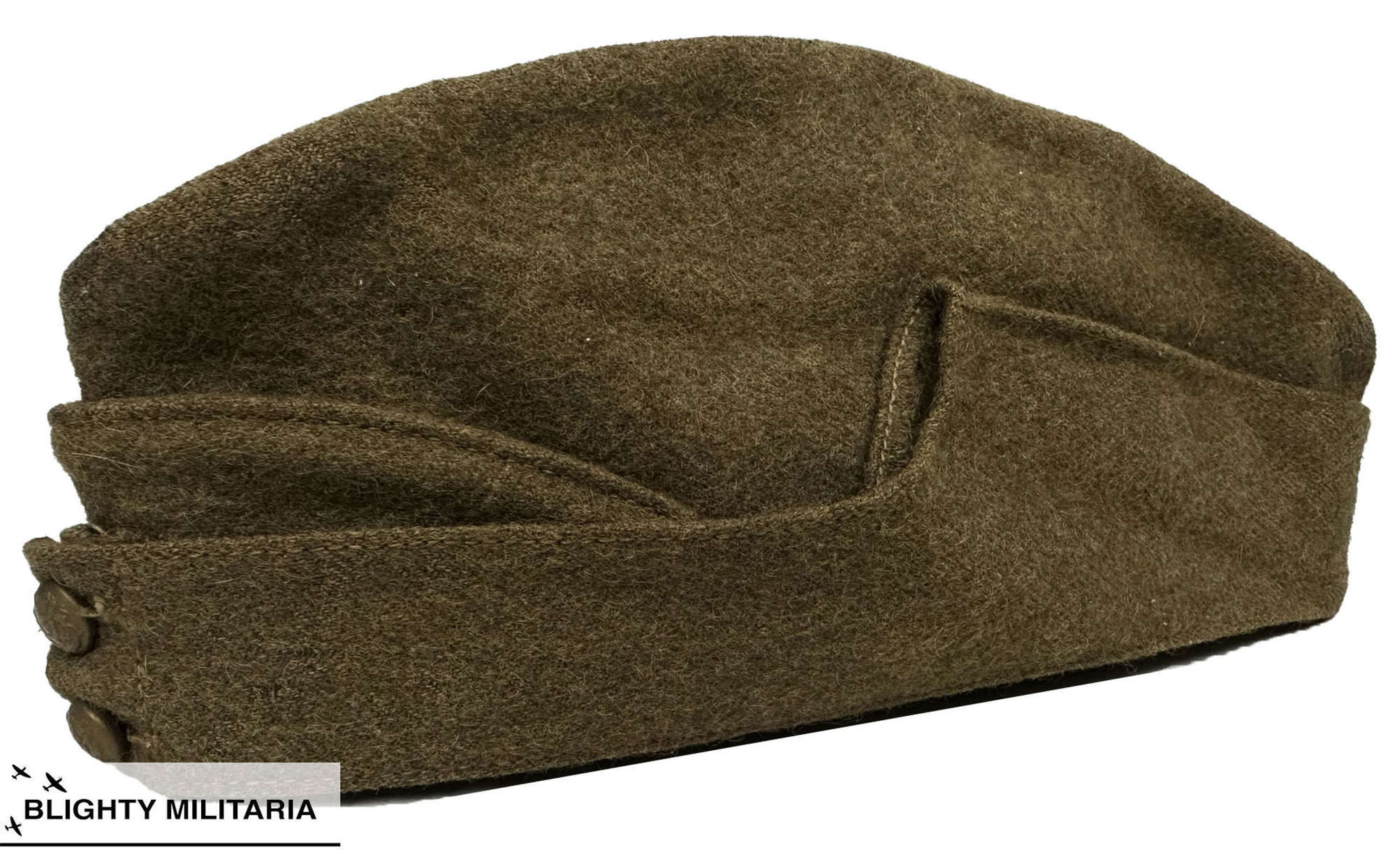 Original 1940 Dated British Army Field Service Cap - Size 7 1/8