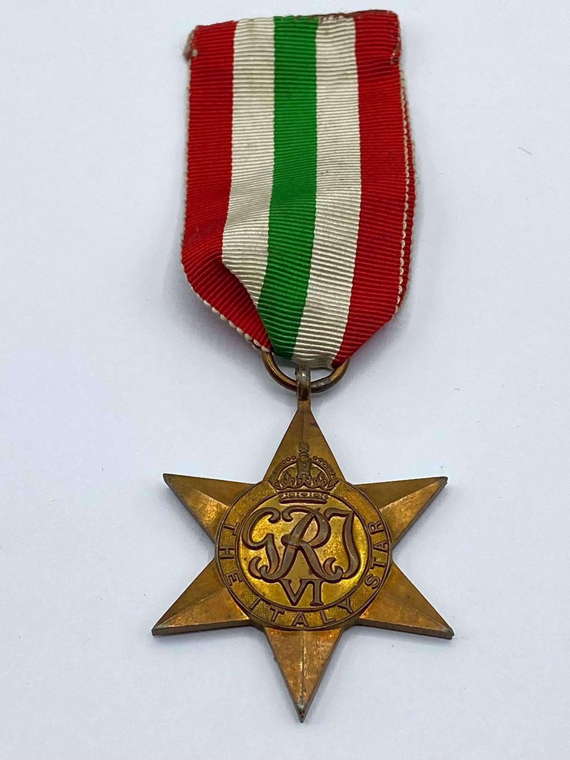 WW2 British & Commonwealth The Italy Star With Original Ribbon