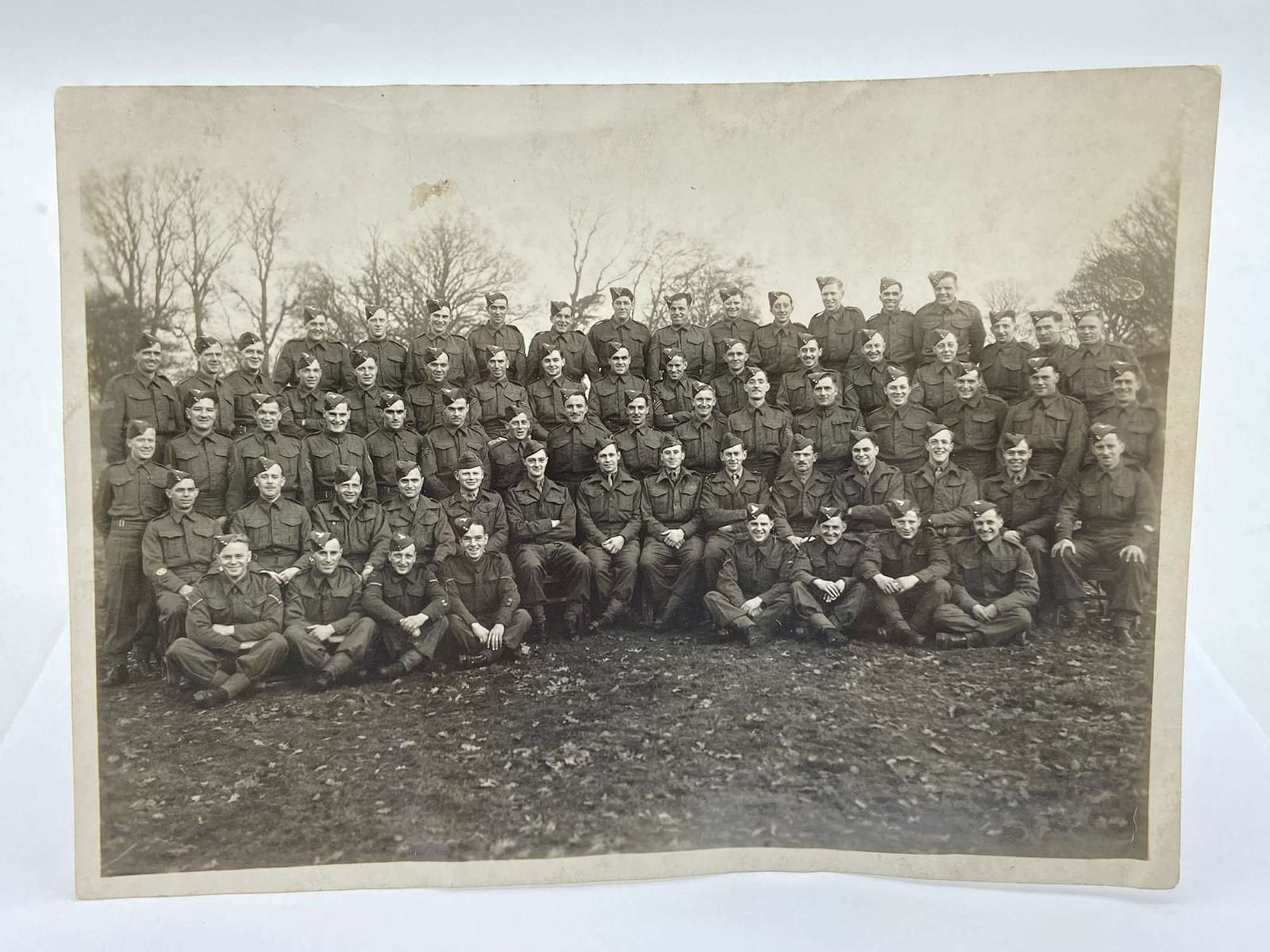 WW2 British Royal Artillery Company Group Photograph