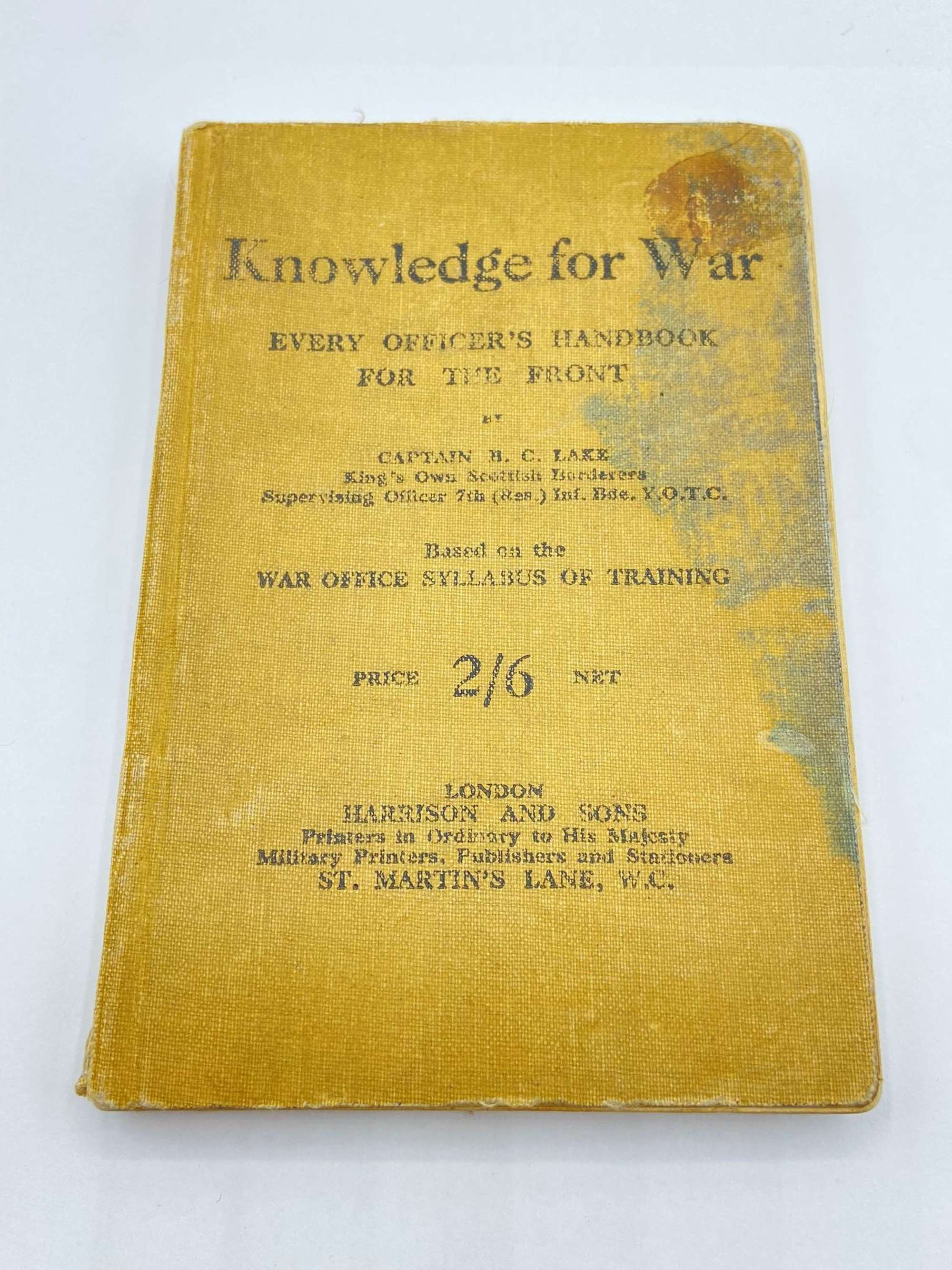Rare WW1 Knowledge For War Every Officers Handbook For The Front 1914