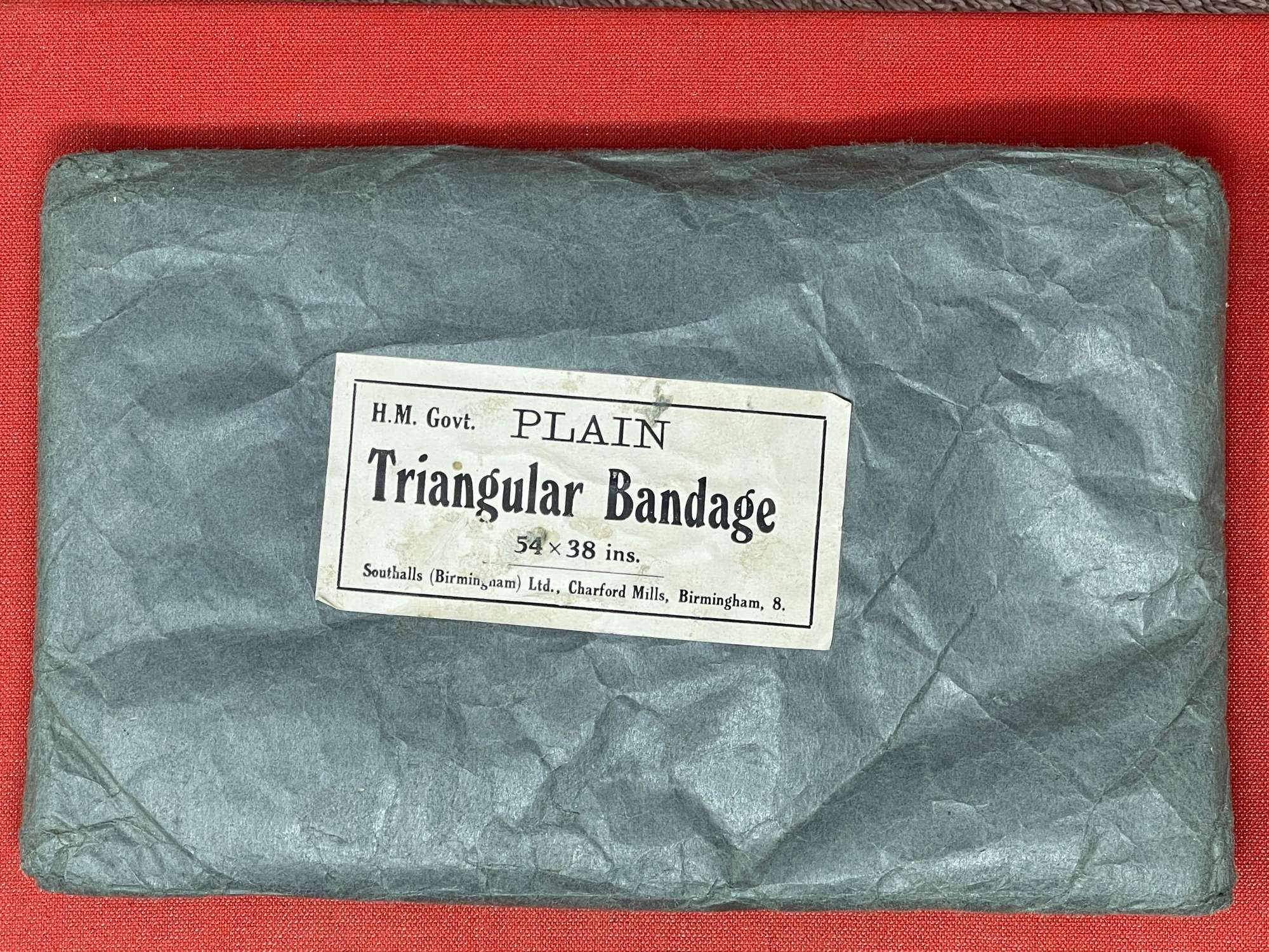 British Triangular Bandage Southalls Ltd Charford Mills Birmingham