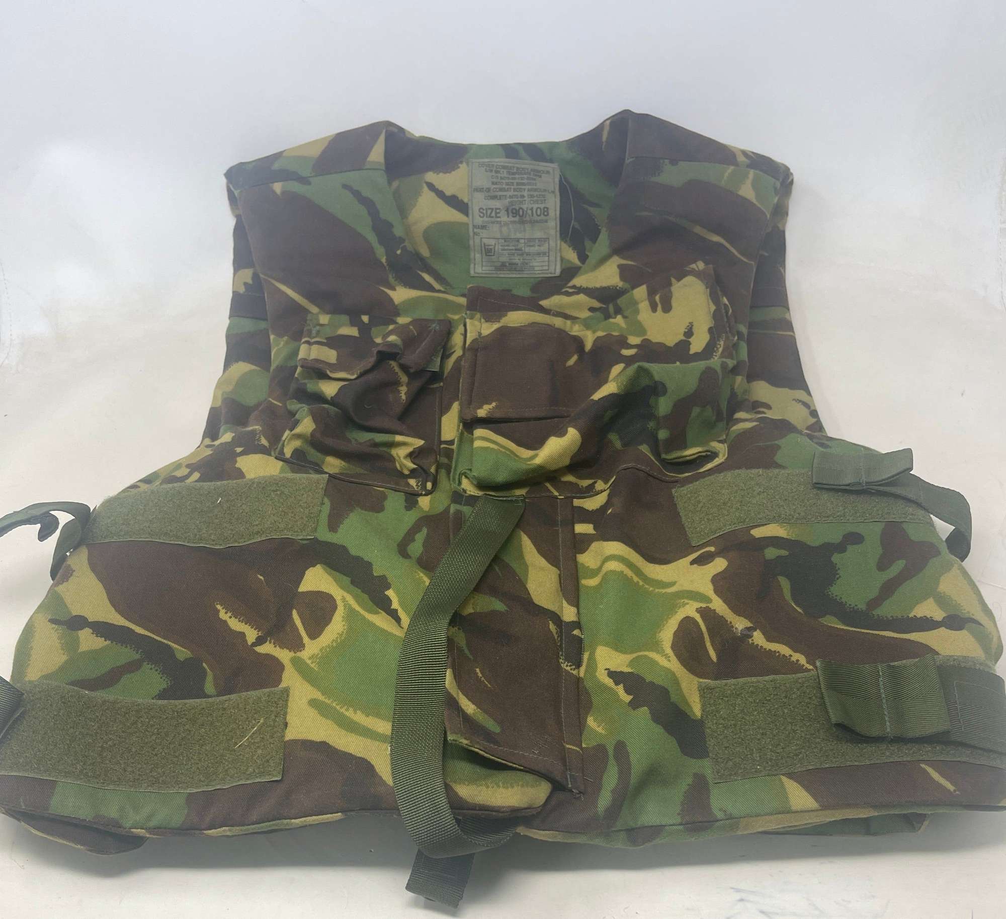 British Army ECBA Body Armour with SOFT FILLER DPM Temperate Cover 190/108a
