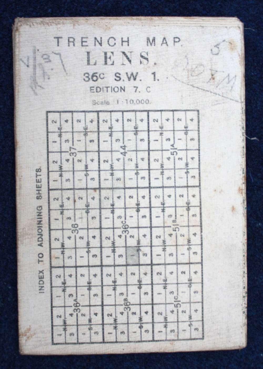 WW1 British Army 1:10,000 Trench Map Lens France August 1916
