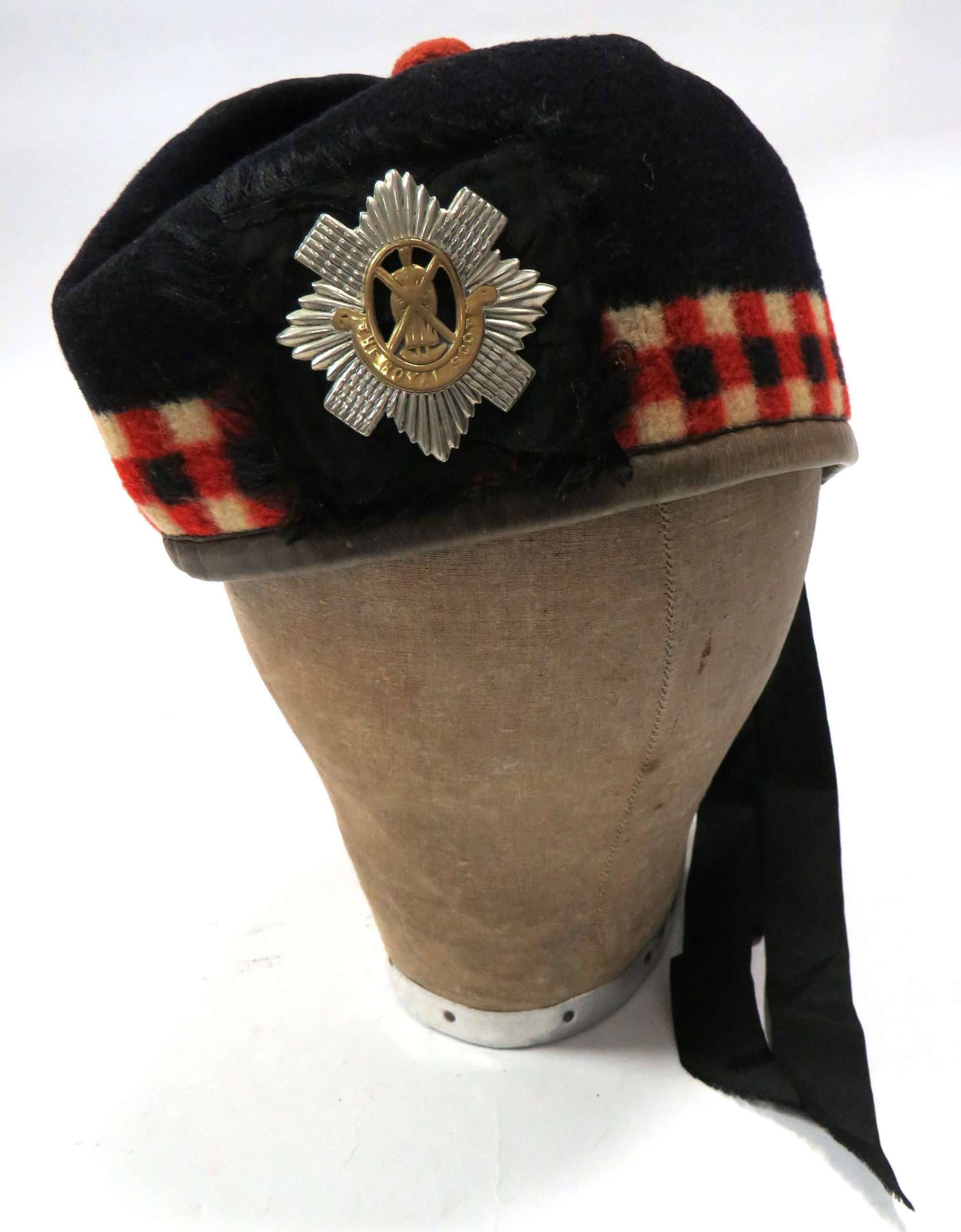WW1 Period Leather Edged Royal Scots Glengarry