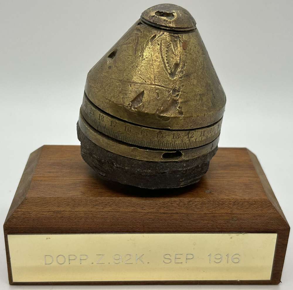 German Military DOPP.Z.92K Artillery Projectile Fuse, September 1916 Dated