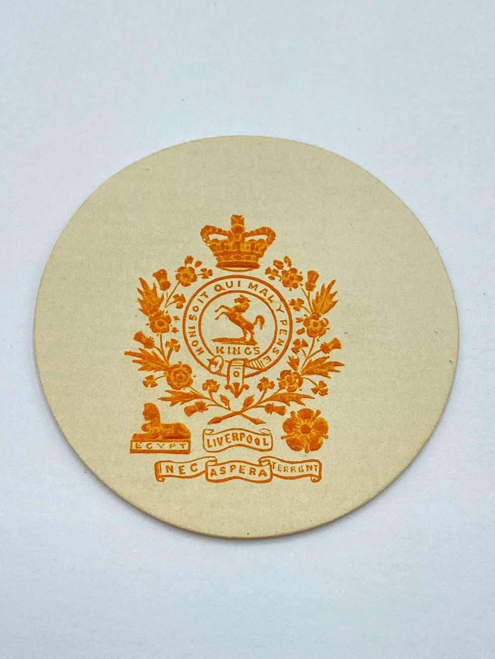 Pre WW1 Victorian Kings Regiment Liverpool Embossed Crest Letter Head