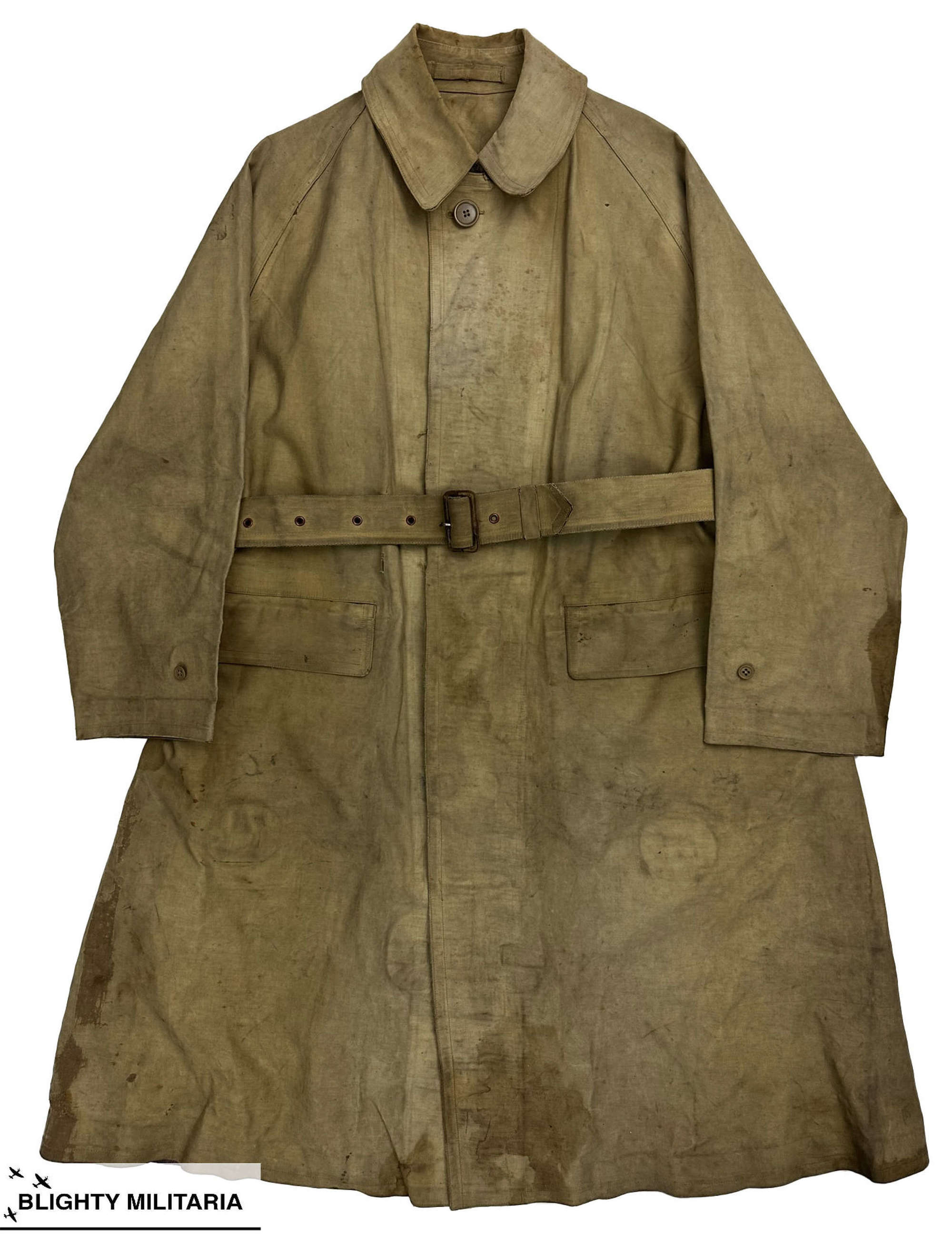 Rare Original 1945 Dated British Army Officer's Macintosh Raincoat