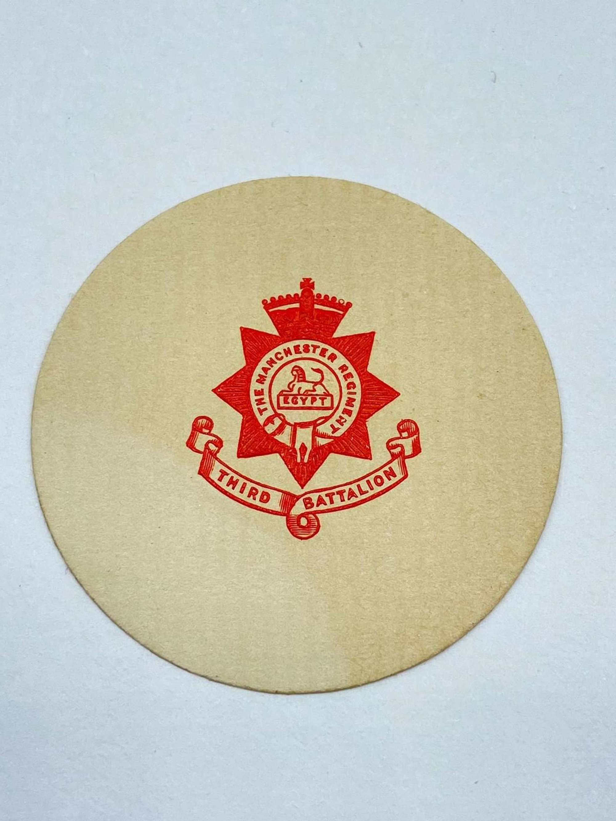 WW1 3rd Battalion The Manchester Regiment Embossed Crest Letter Head