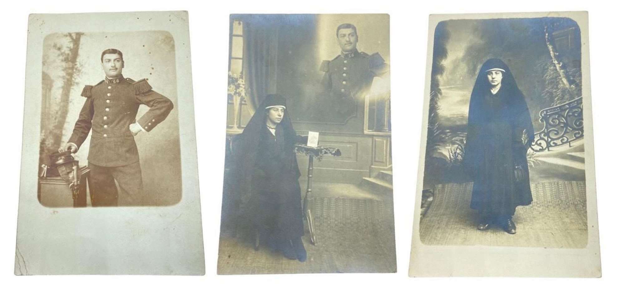 WW1 French 68th Infantry Division Soldier KIA & Widow Photographs