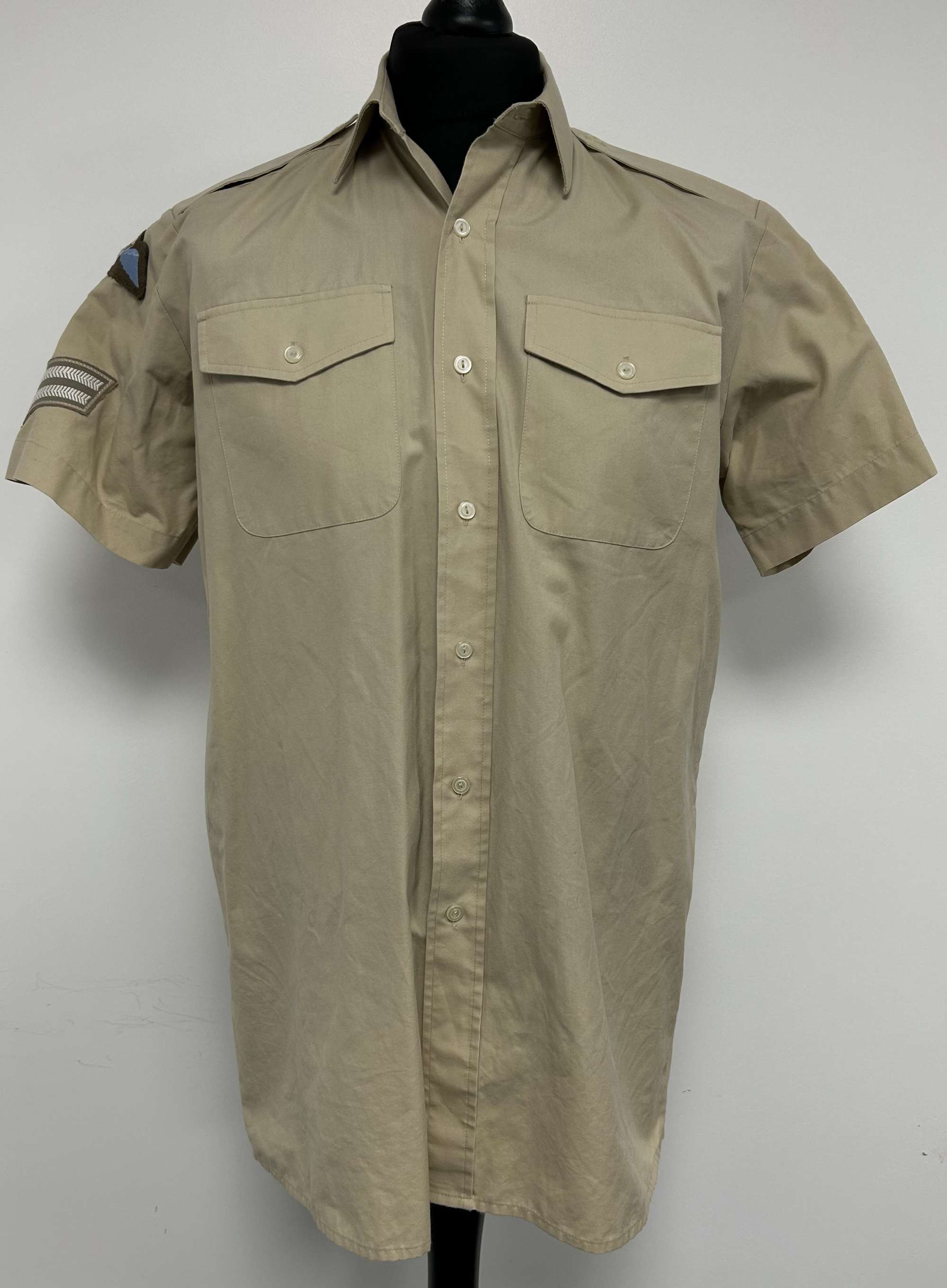 British Military Issue Parachute Regiment Corporals Short Sleeve Fawn Shirt