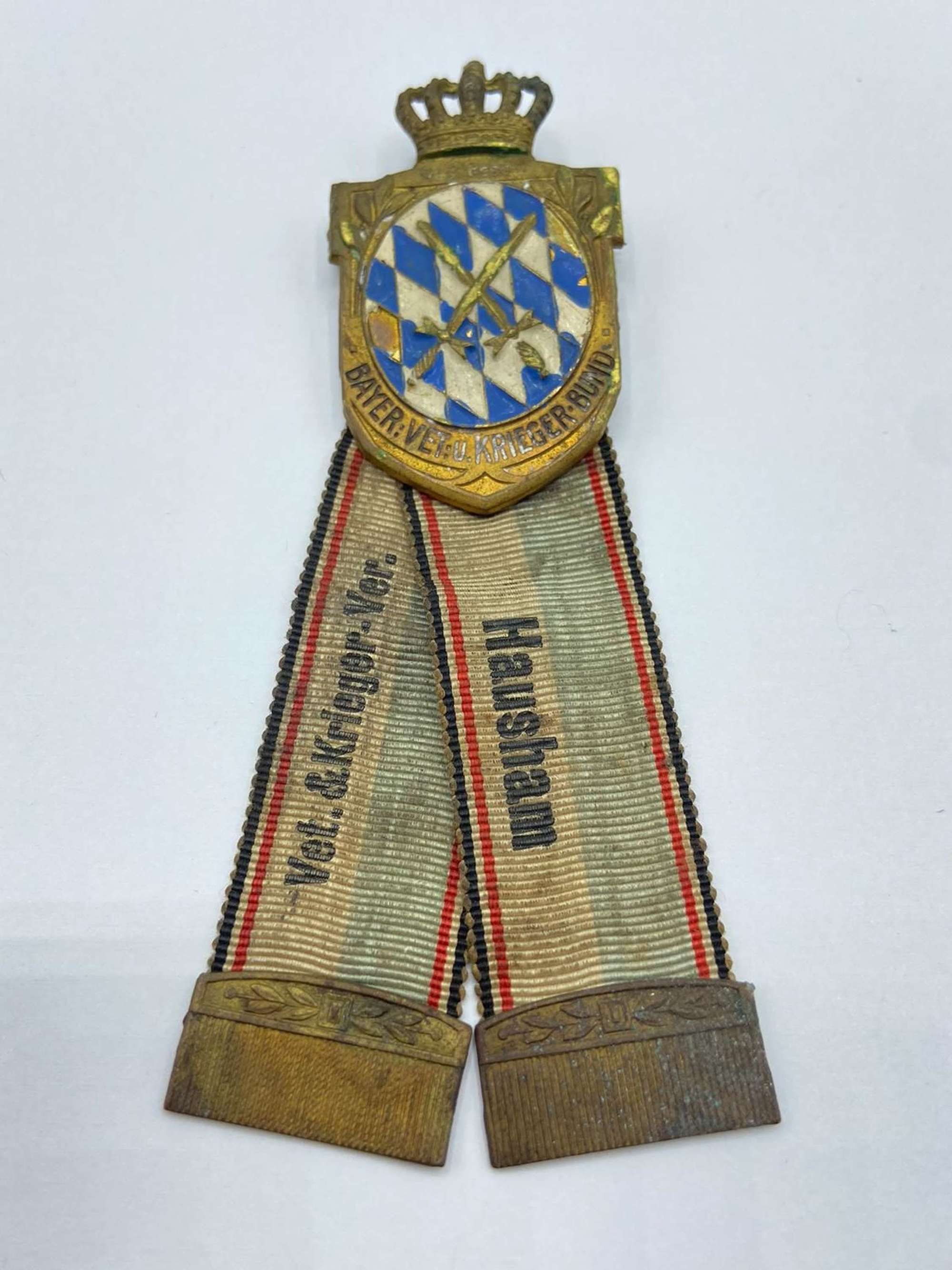 WW1 German Bavarian Army Veteran Warrior League Badge Medal