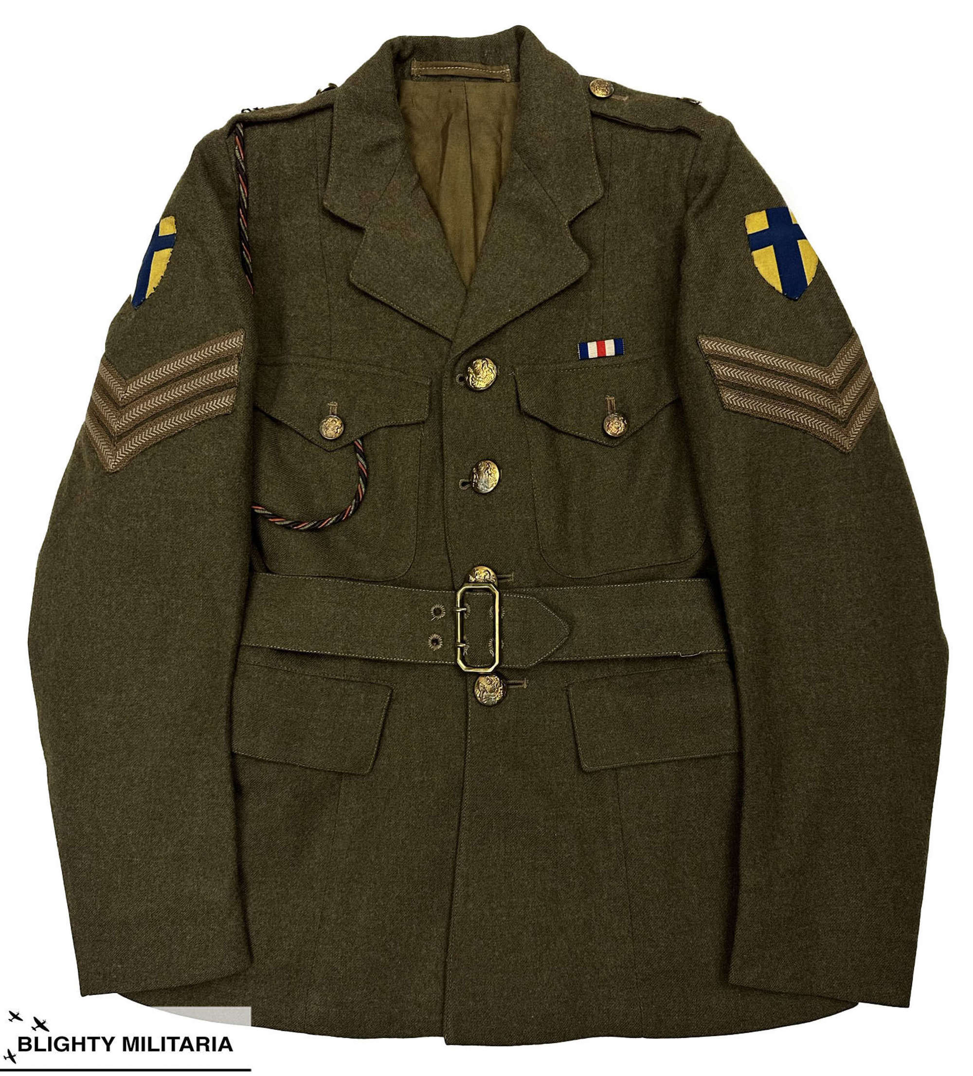 Original 1943 Dated ATS 21st Army Group LOC Service Dress Tunic Size 5