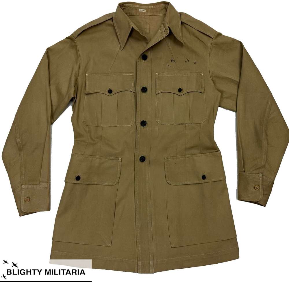 Original 1950s British Army Officer's Khaki Drill Bush Jacket - Ralli