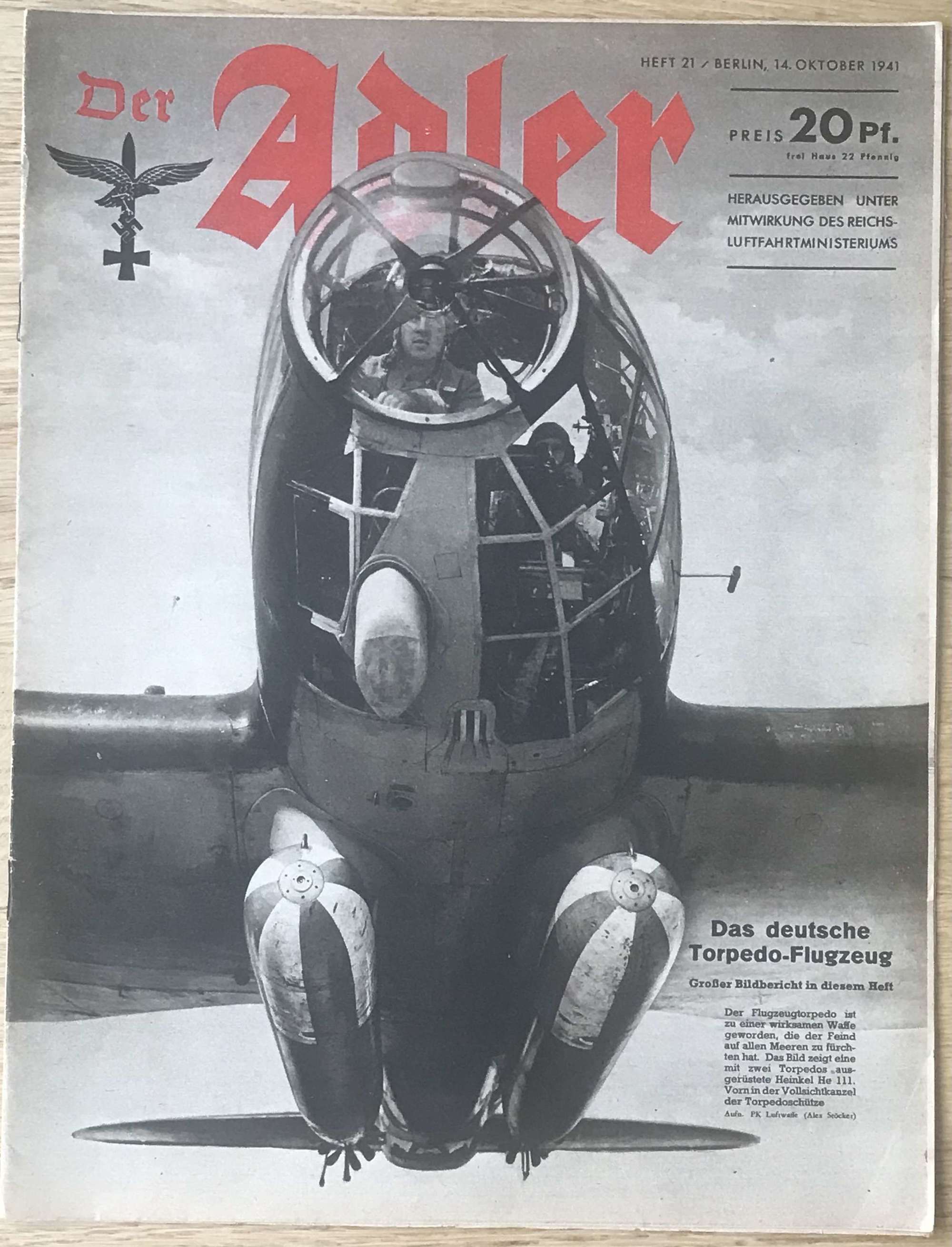 Luftwaffe Alder magazine dated October 1941