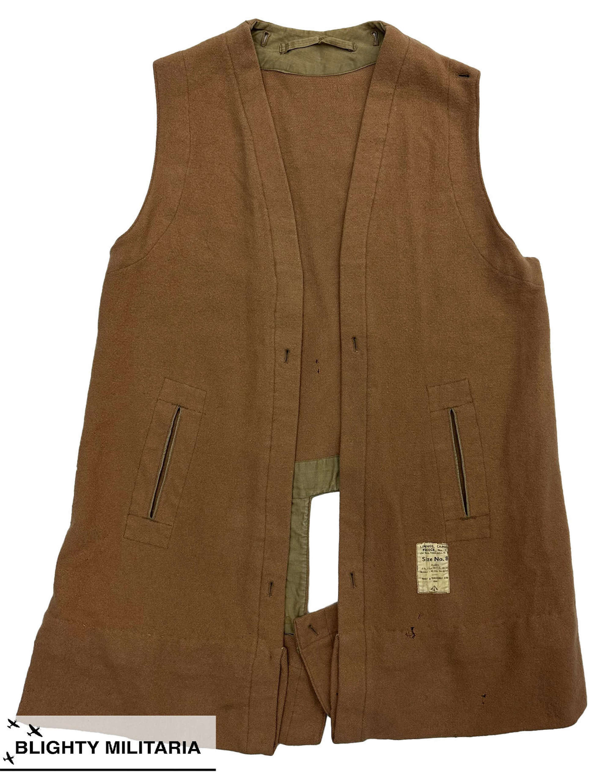 Original 1944 Dated British Army Officer's Macintosh Raincoat Liner