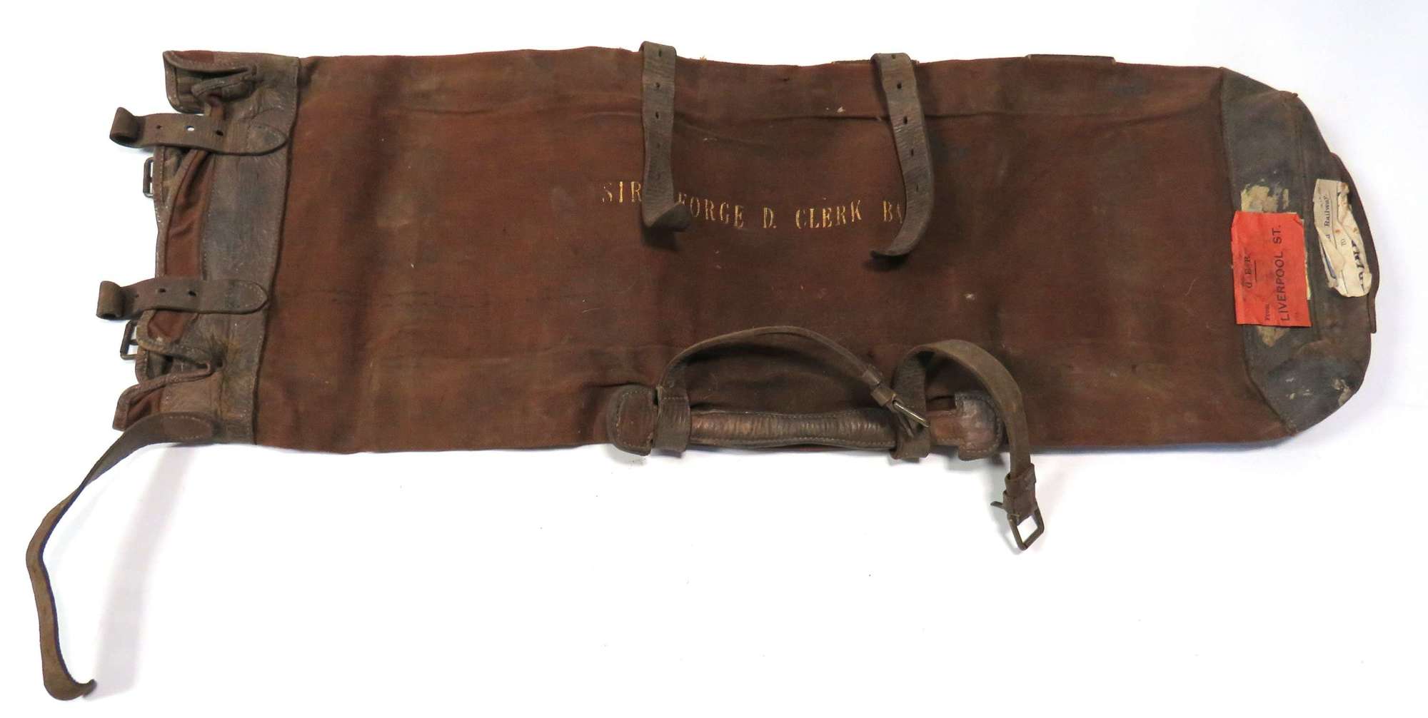Late 19th Century Canvas Traveling Bag for Over a Gun Case. Attributed