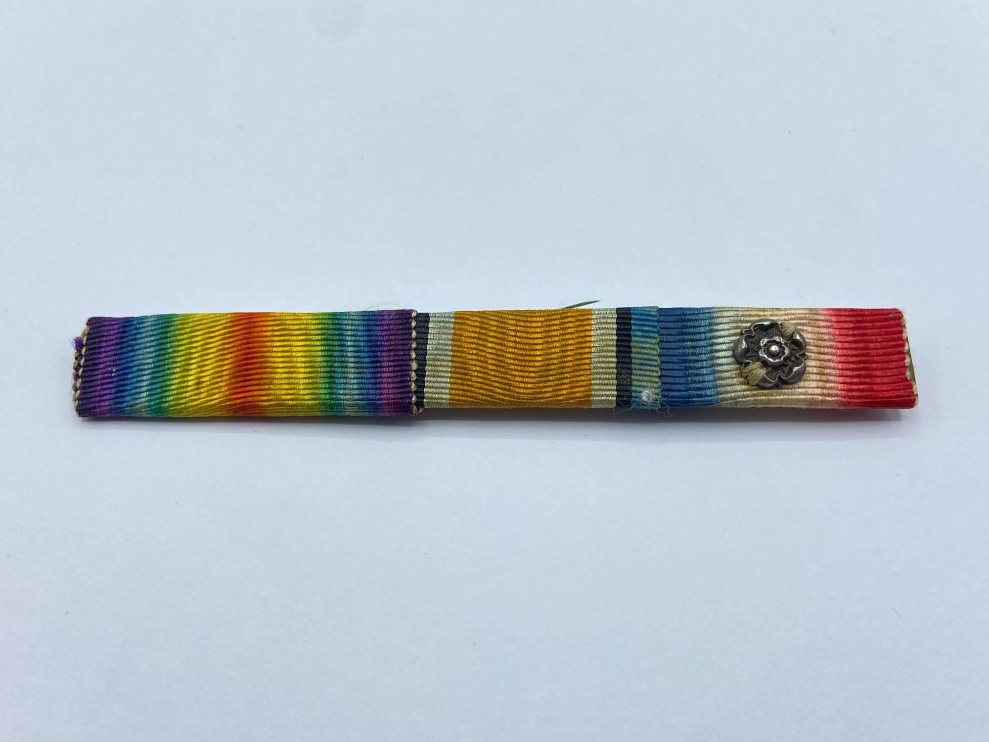 WW1 Medal Bar 1914-15 Star With Rosette, War Medal & Victory Medal
