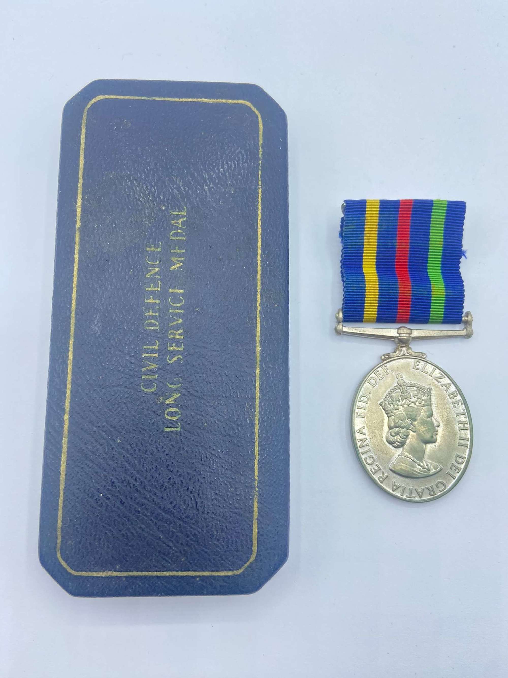 Post WW2 British Civil Defence Long Service Medal & Case