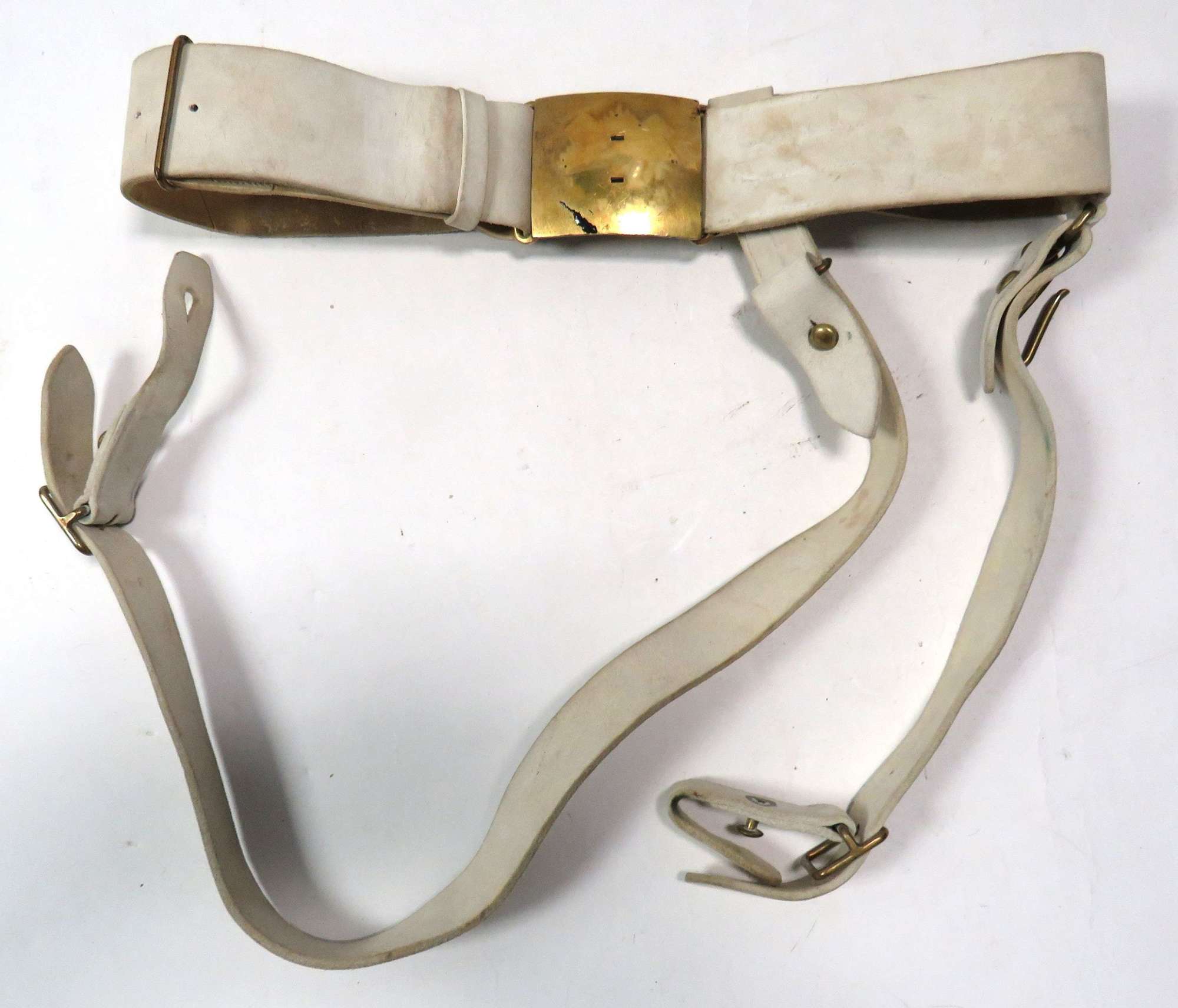 Rare Royal Scots Officers Buff Leather Sword Belt