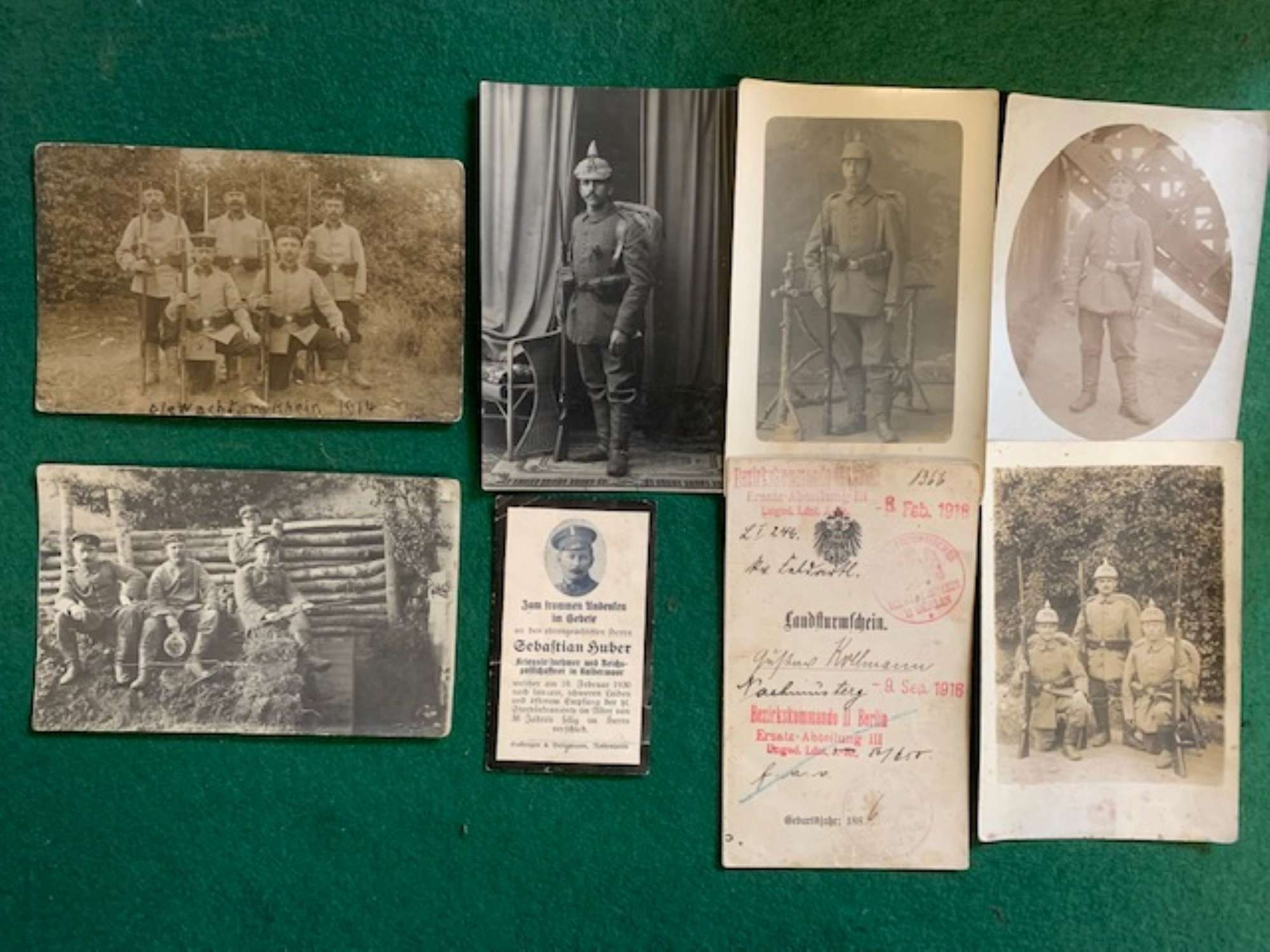 COLLECTION OF GERMAN WW1 PAPERS and photos