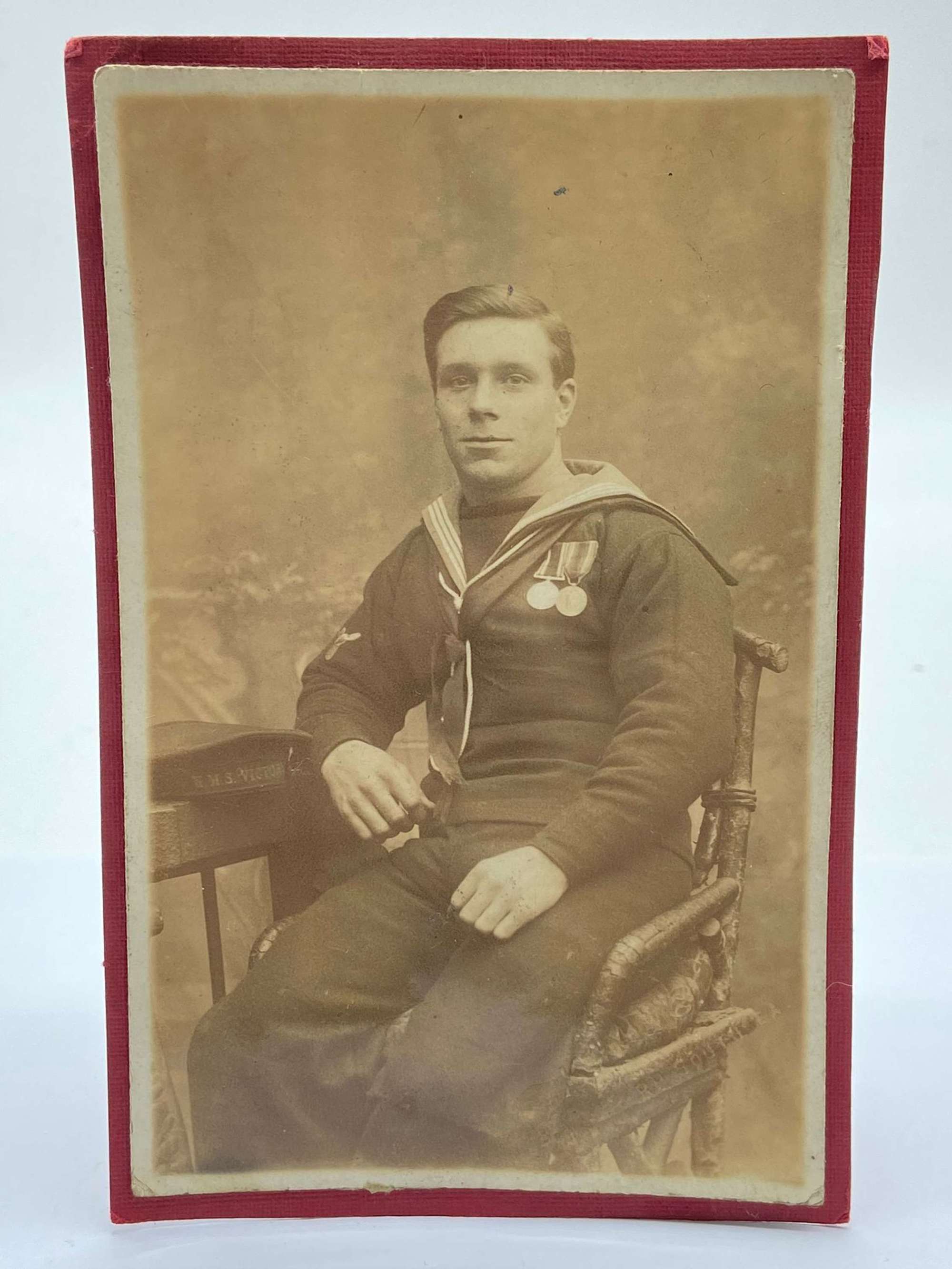 WW1 British Royal Navy Mechanic Of HMS Victory Portrait Photograph