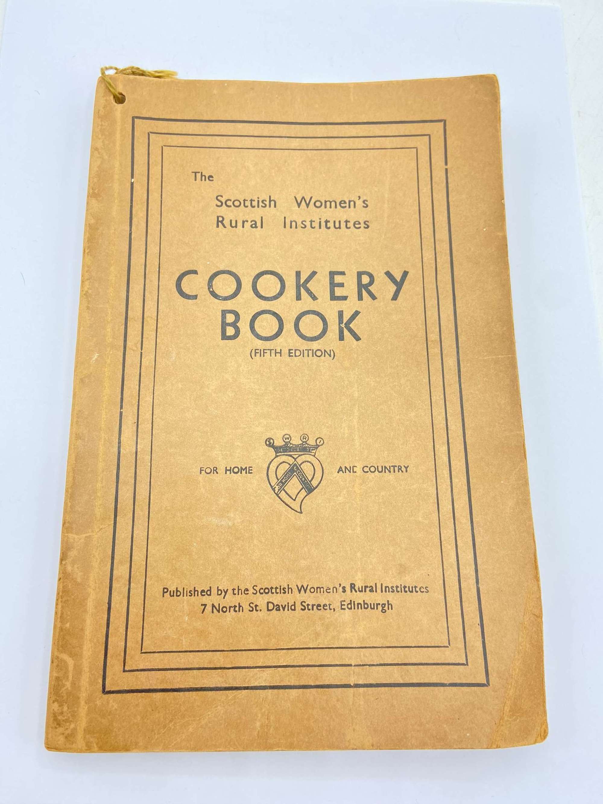 WW2 Scottish Women's Rural Institutes Cookery Book 1938